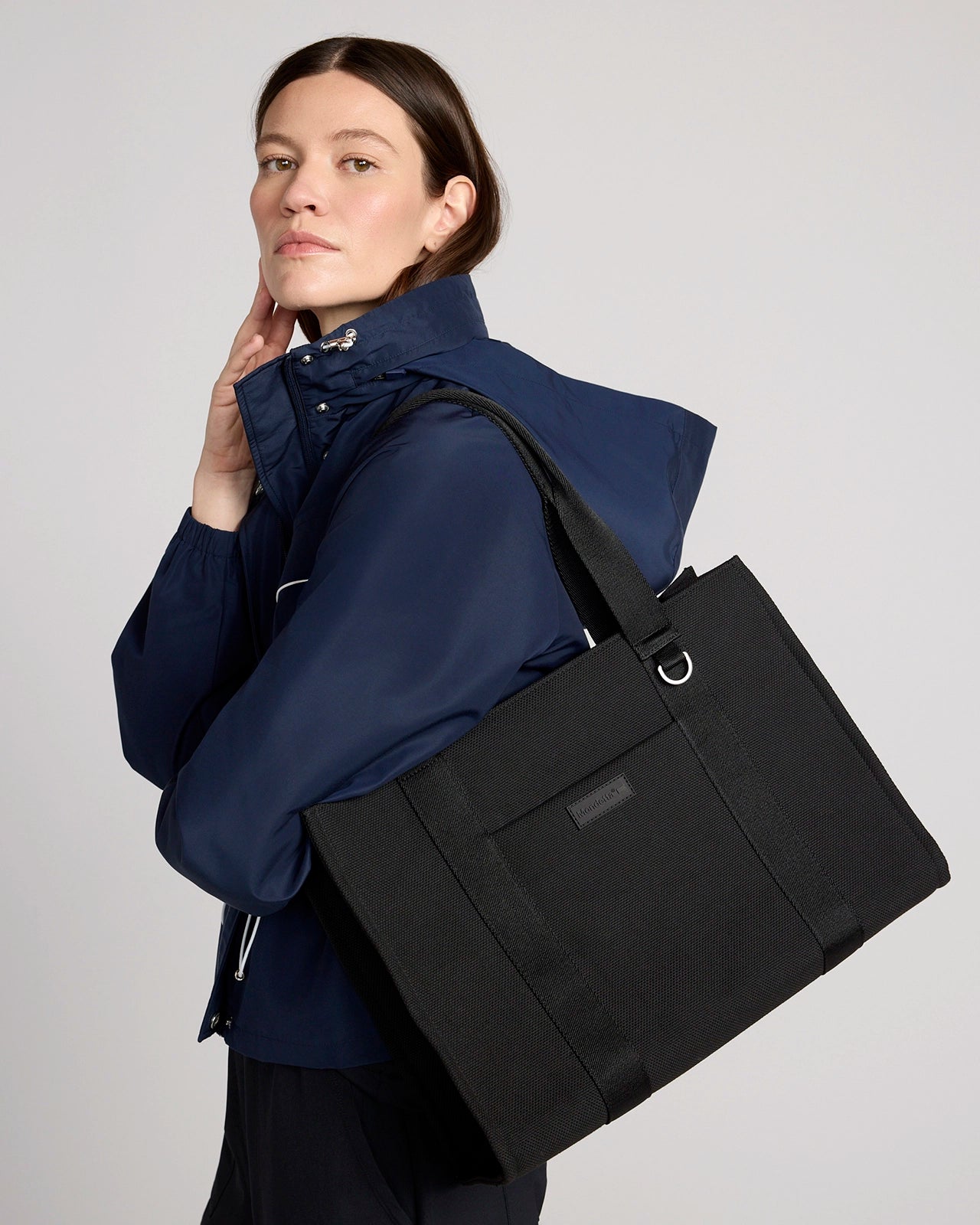 The GRS Certified Recycled Poly Canvas Tote - Black