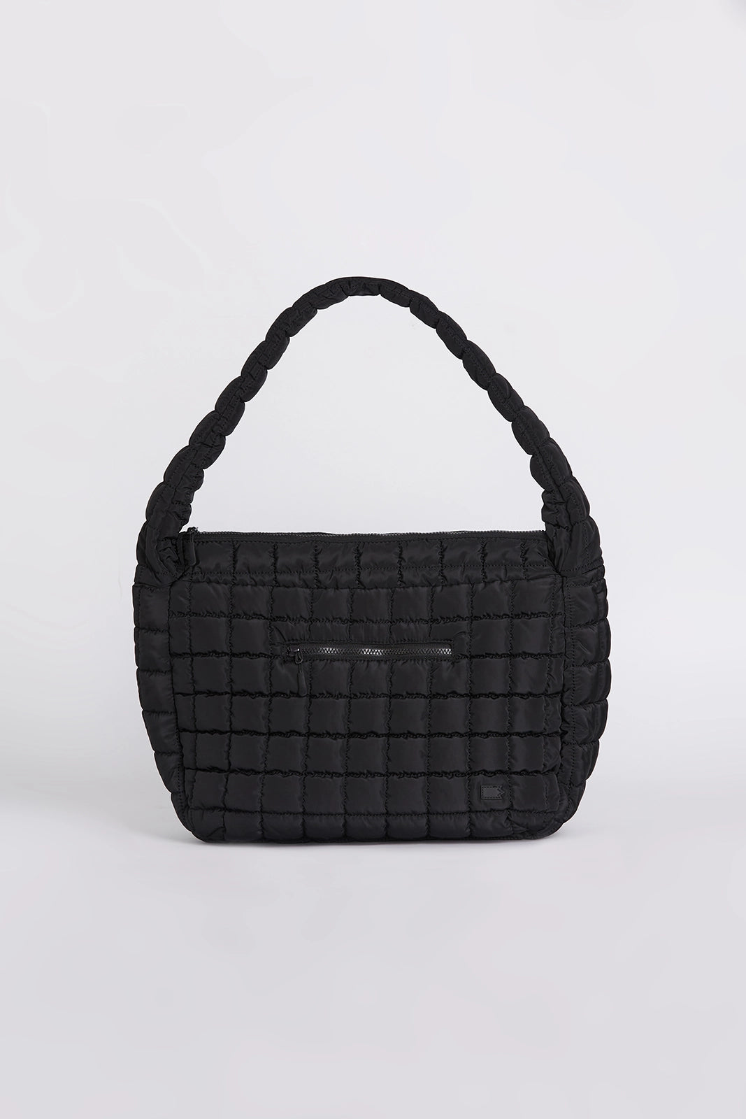 For general description, go to 'Main Product Description' region - The Quilted Front Zip Tote Bag - Black