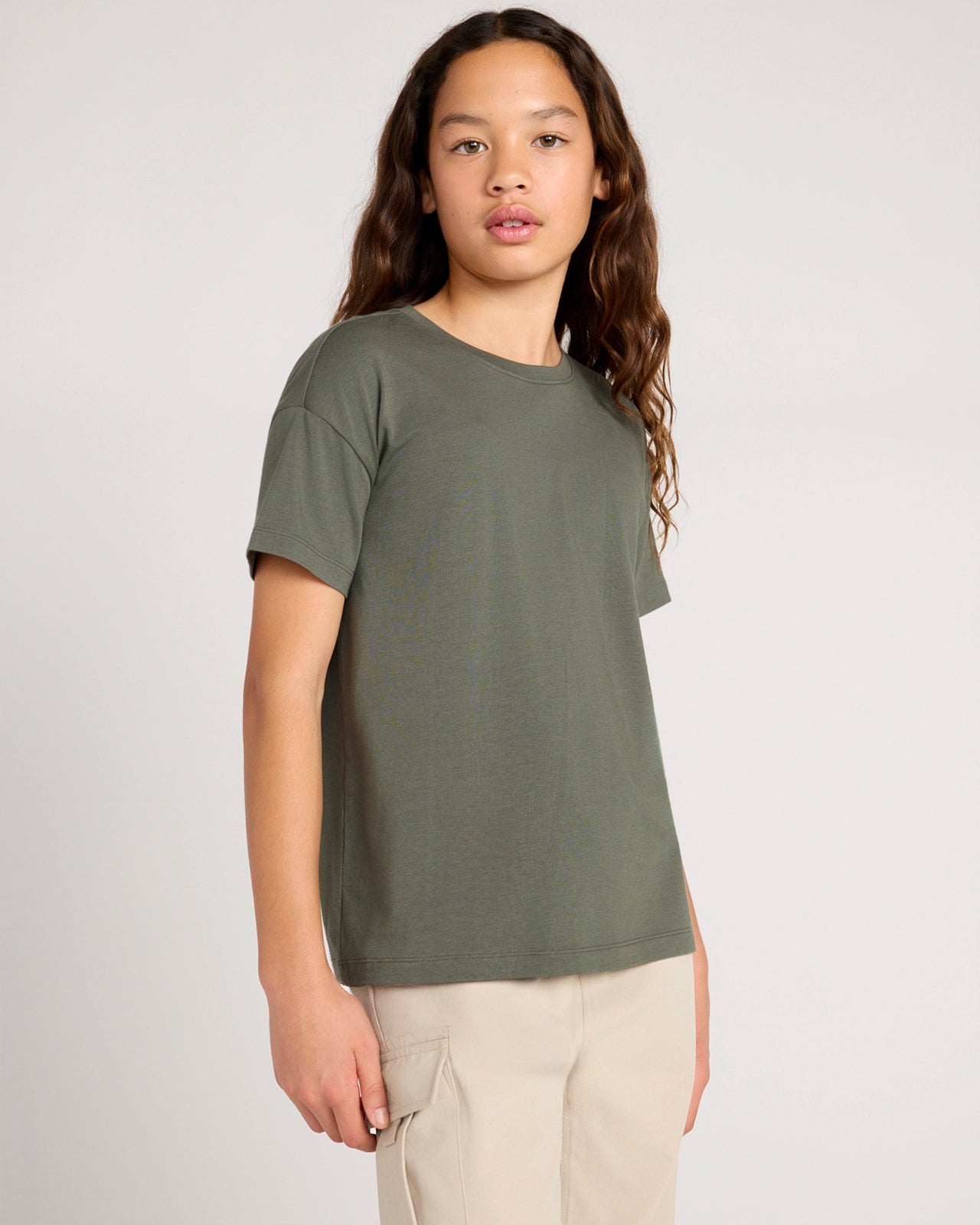 The Active Organic Cotton + TENCEL™ Modal Tee - Thyme Green