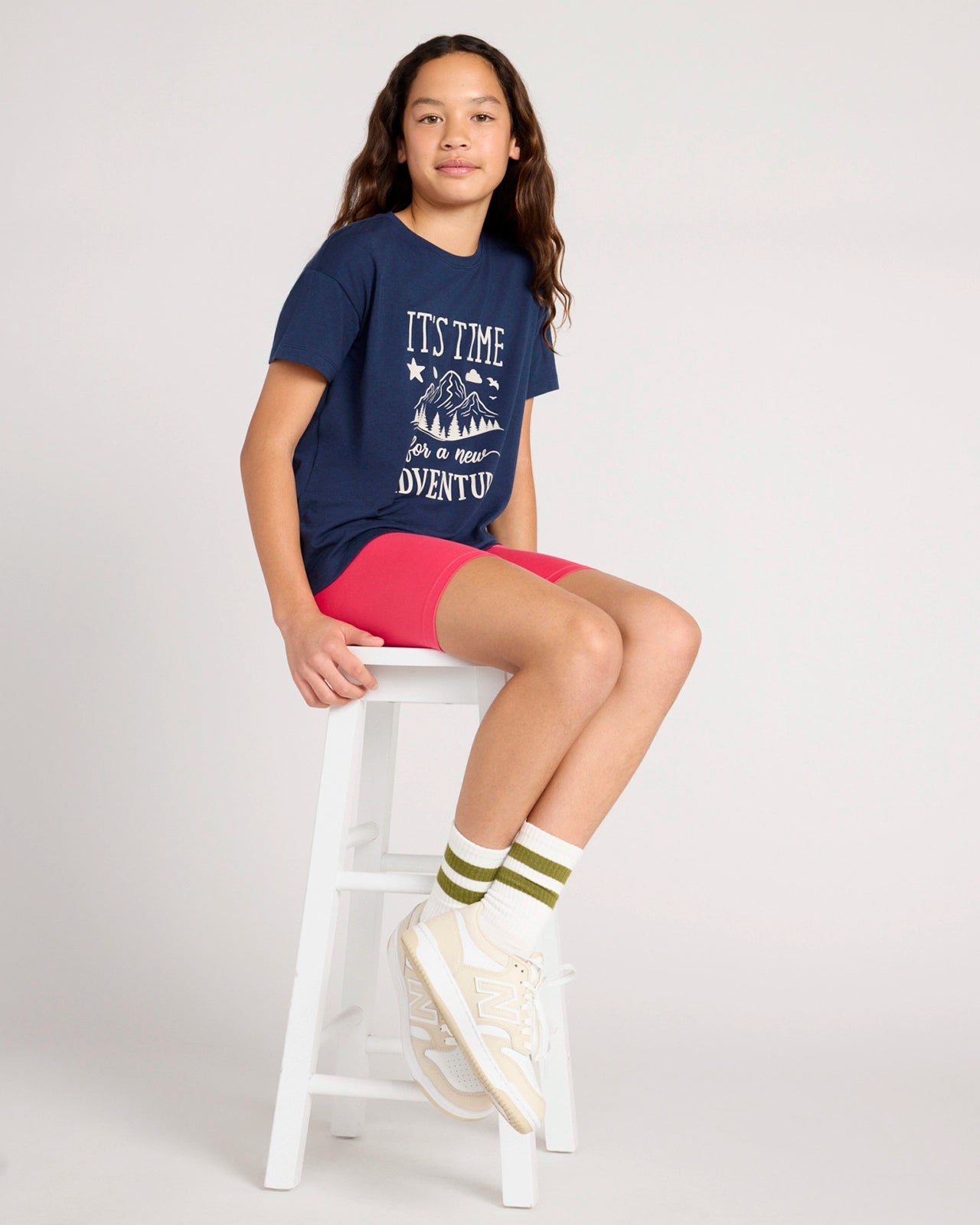 The Active Organic Cotton + TENCEL™ Modal Graphic Tee - Navy Blazer