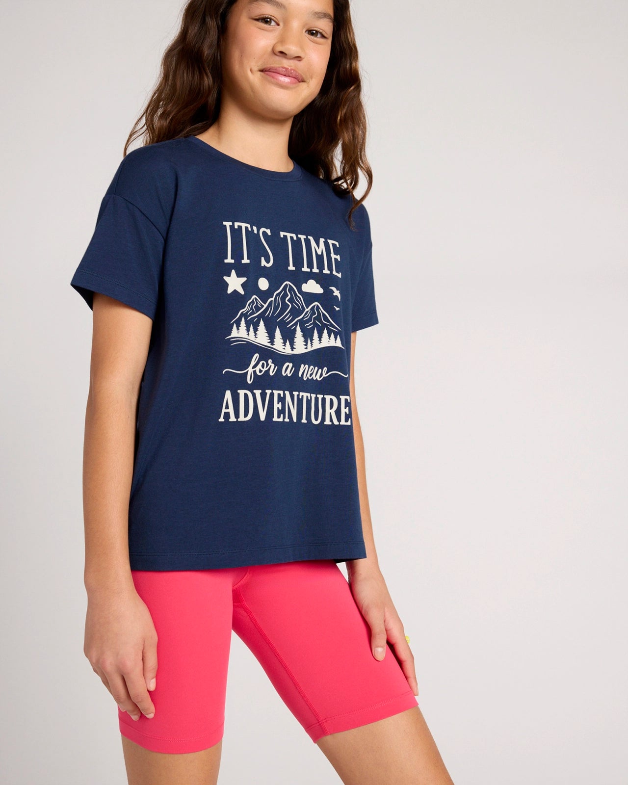 The Active Organic Cotton + TENCEL™ Modal Graphic Tee - Navy Blazer