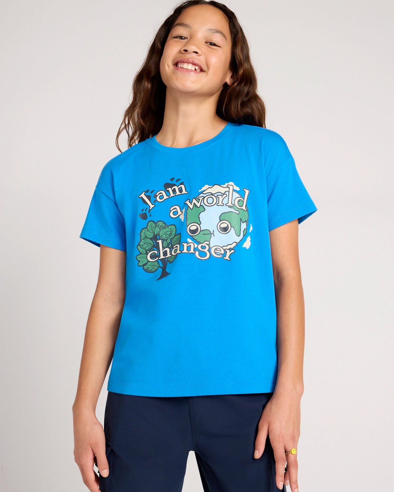 The Active Organic Cotton + TENCEL™ Modal Graphic Tee - French Blue