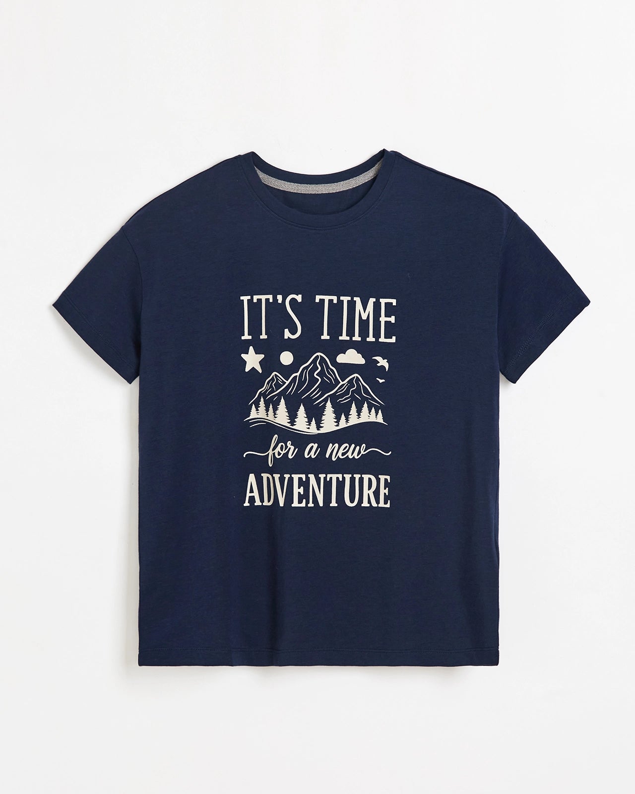 The Kids Active Organic Cotton Graphic Tee - Navy Blazer