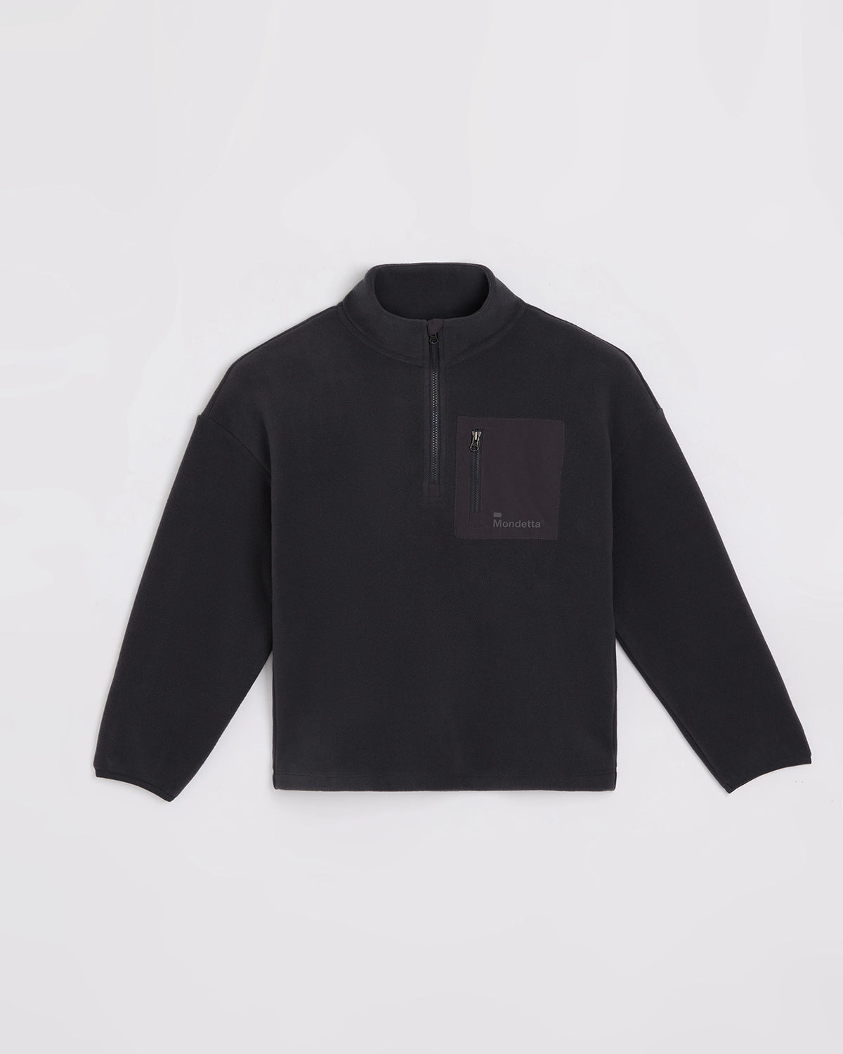 The Soft Luxe Boys’ Smooth Fleece Half Zip Top - Iron Grey
