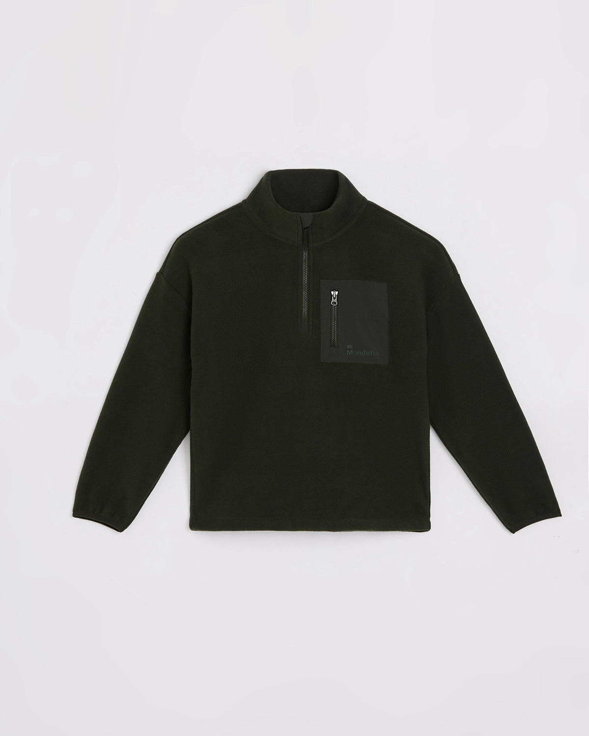 The Soft Luxe Boys’ Smooth Fleece Half Zip Top - Ivy Green