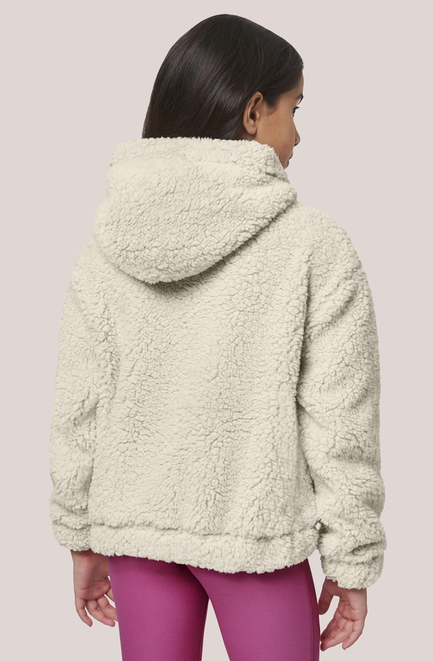 Girls Long Sleeve Sherpa Half Zip Pullover