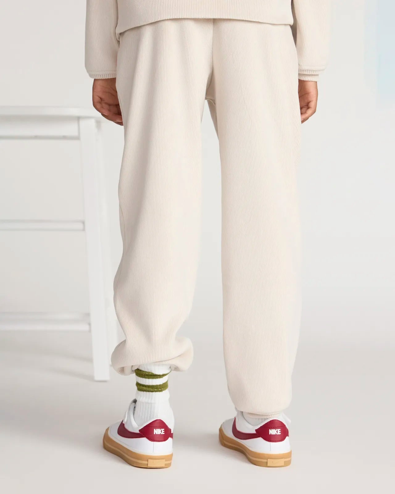 The Girls' Cozy Corduroy GRS Certified Recycled Polyester Jogger - Beige