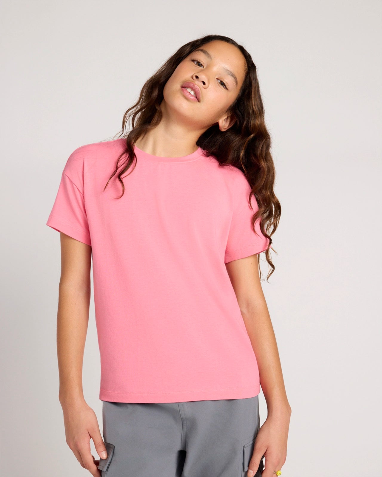 The Active Organic Cotton + TENCEL™ Modal Tee - Bubblegum Pink