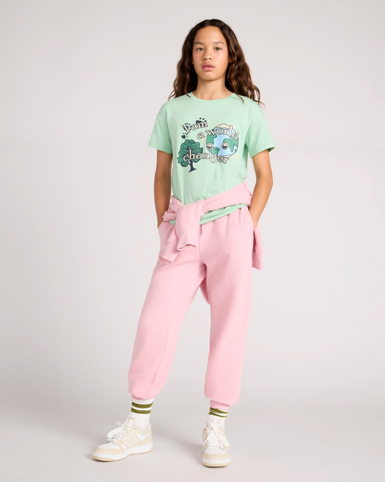 The Active Organic Cotton + TENCEL™ Modal Graphic Tee - Grayed Jade