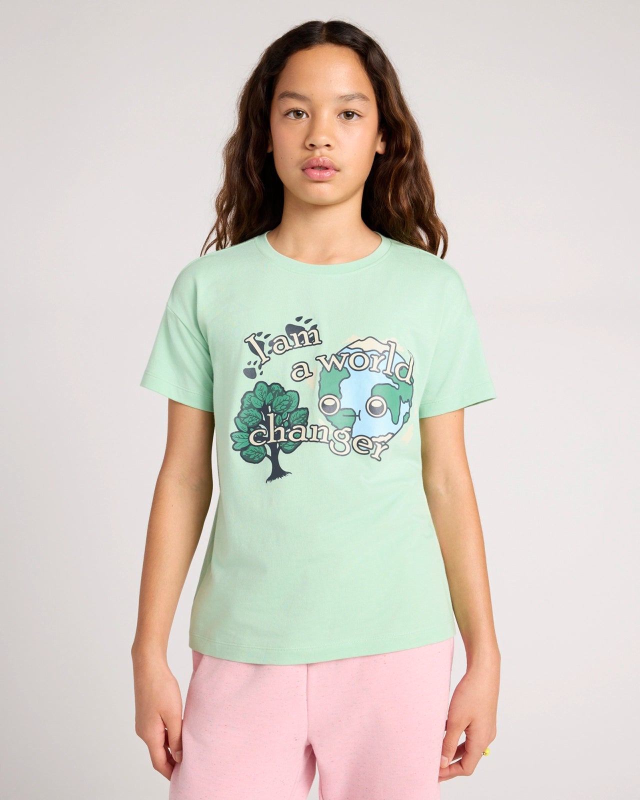 The Active Organic Cotton + TENCEL™ Modal Graphic Tee - Grayed Jade