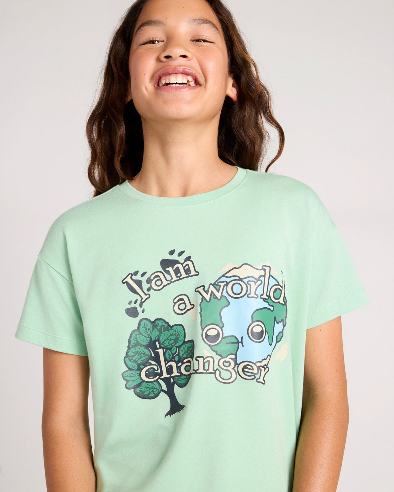 The Active Organic Cotton + TENCEL™ Modal Graphic Tee - Grayed Jade