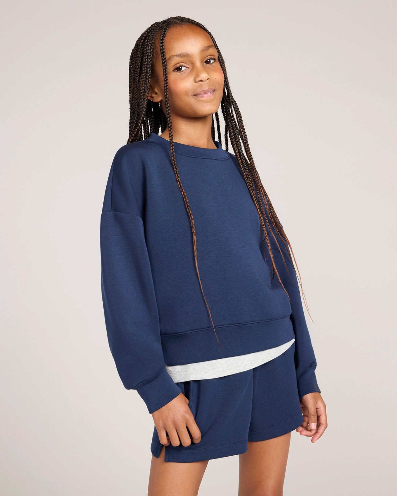 The Soft Luxe Sweatshirt - Navy Blazer