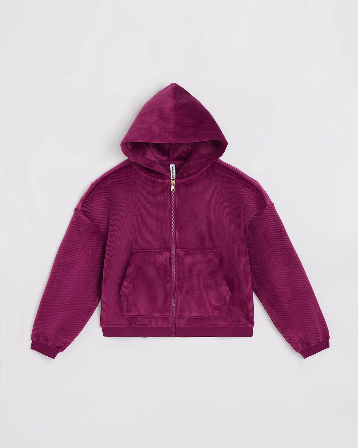 The Soft Luxe Girls’ Cozy Corduroy Full Zip Hoodie - Deep Pink