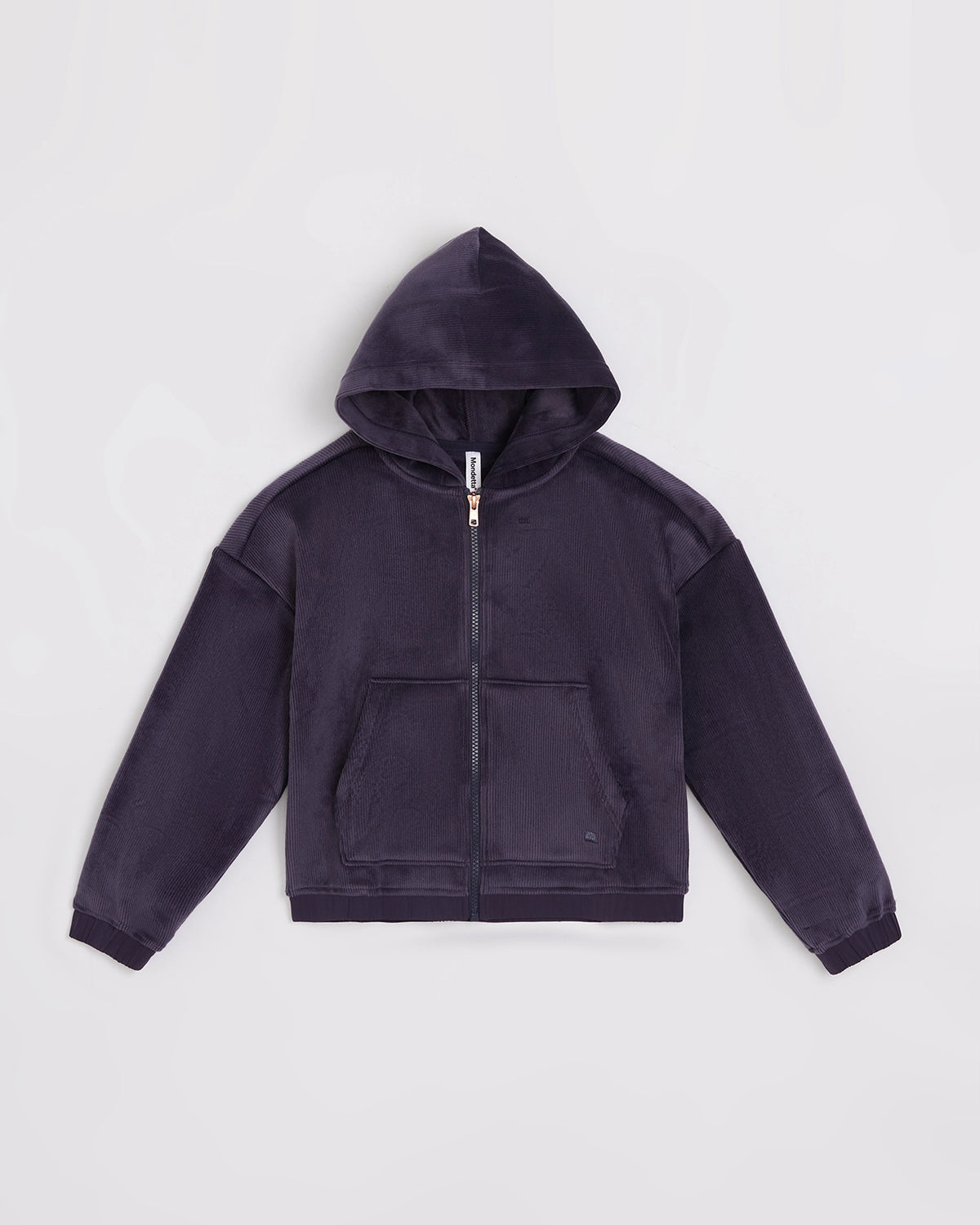 The Soft Luxe Girls’ Cozy Corduroy Full Zip Hoodie - Deep Purple