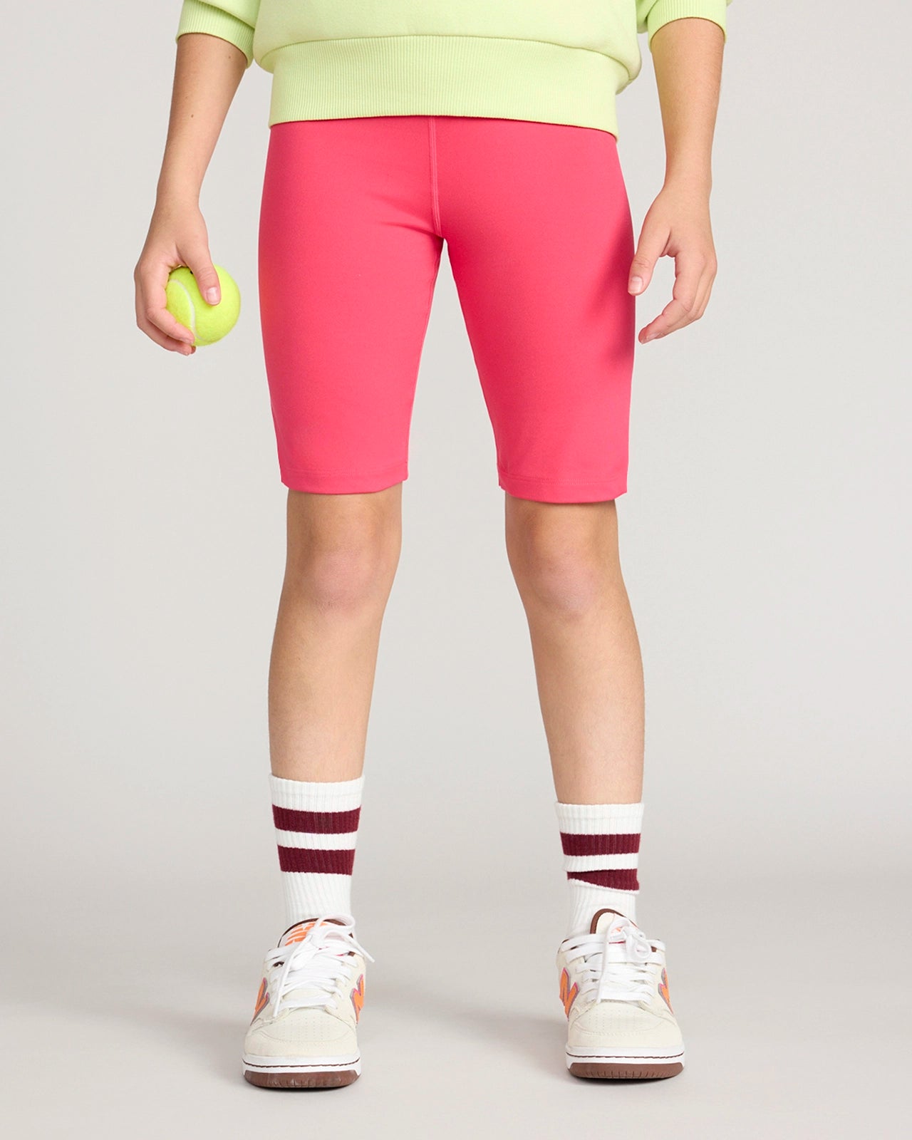 The Girls' Active Soft GRS Certified Recycled Poly Bike Short - Raspberry Pink