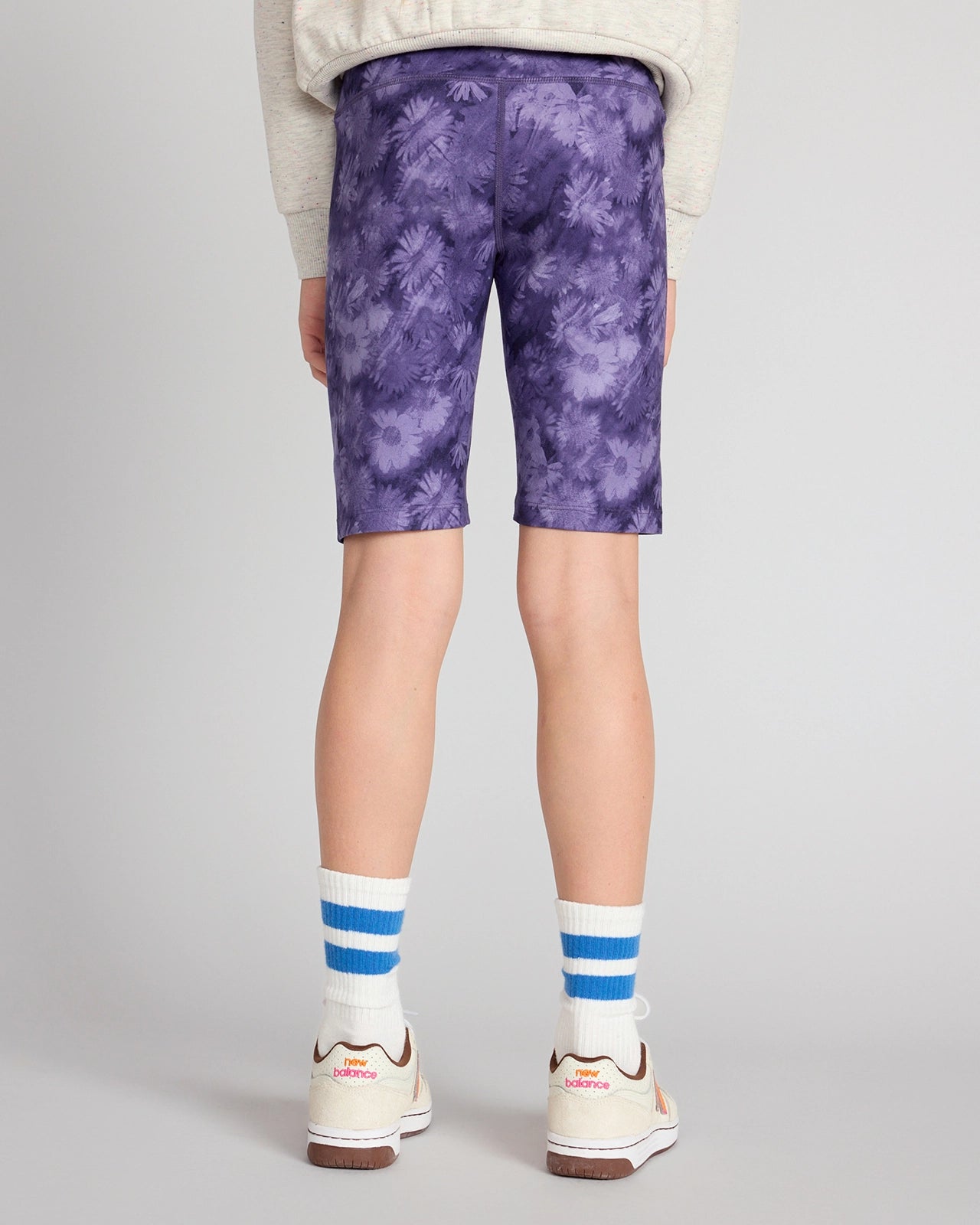 The Girls' Active Soft GRS Certified Recycled Poly Bike Short - Floral Liberty