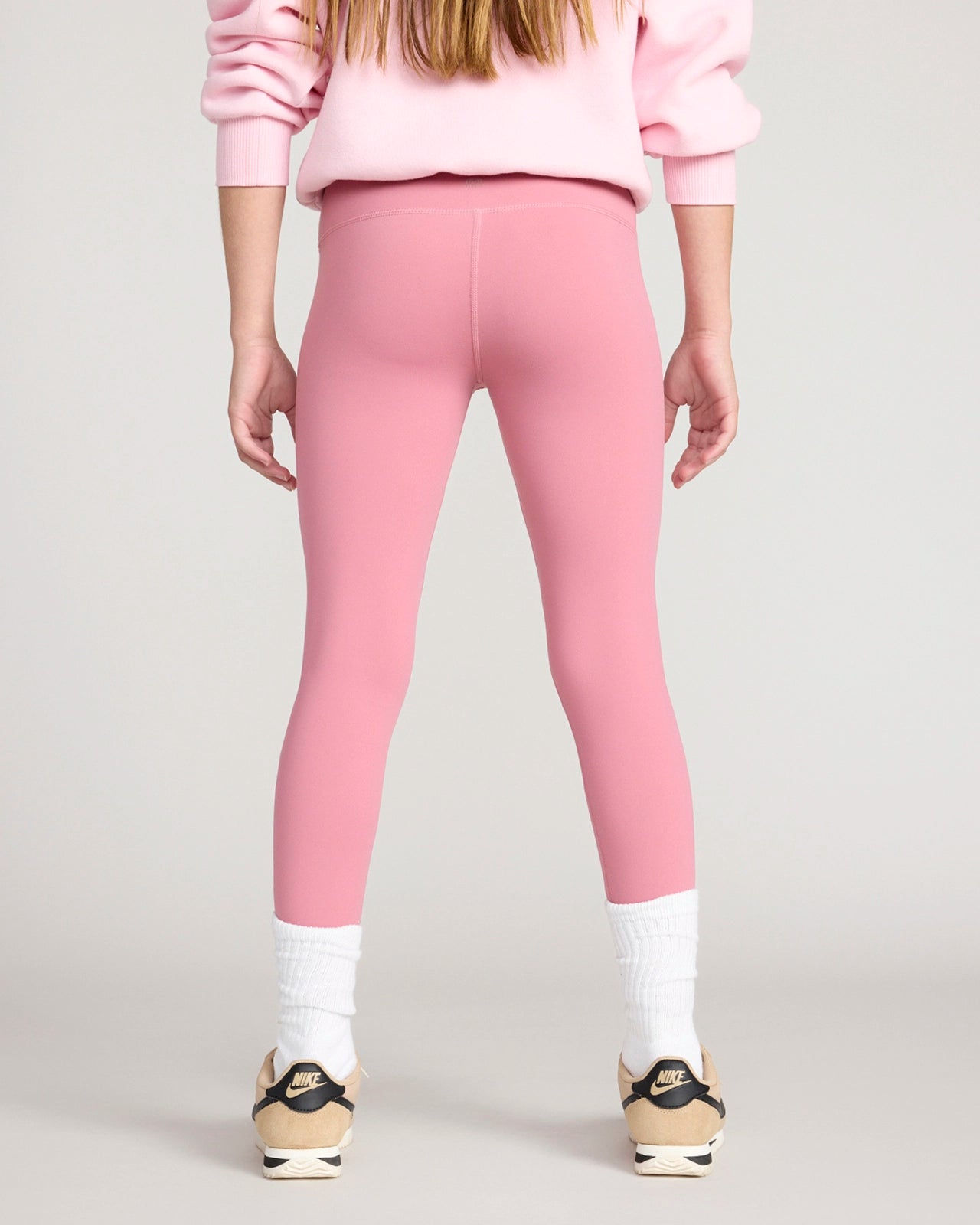 The Kids' Active Buttery-Soft GRS Certified Recycled Nylon Legging - Bubblegum Pink