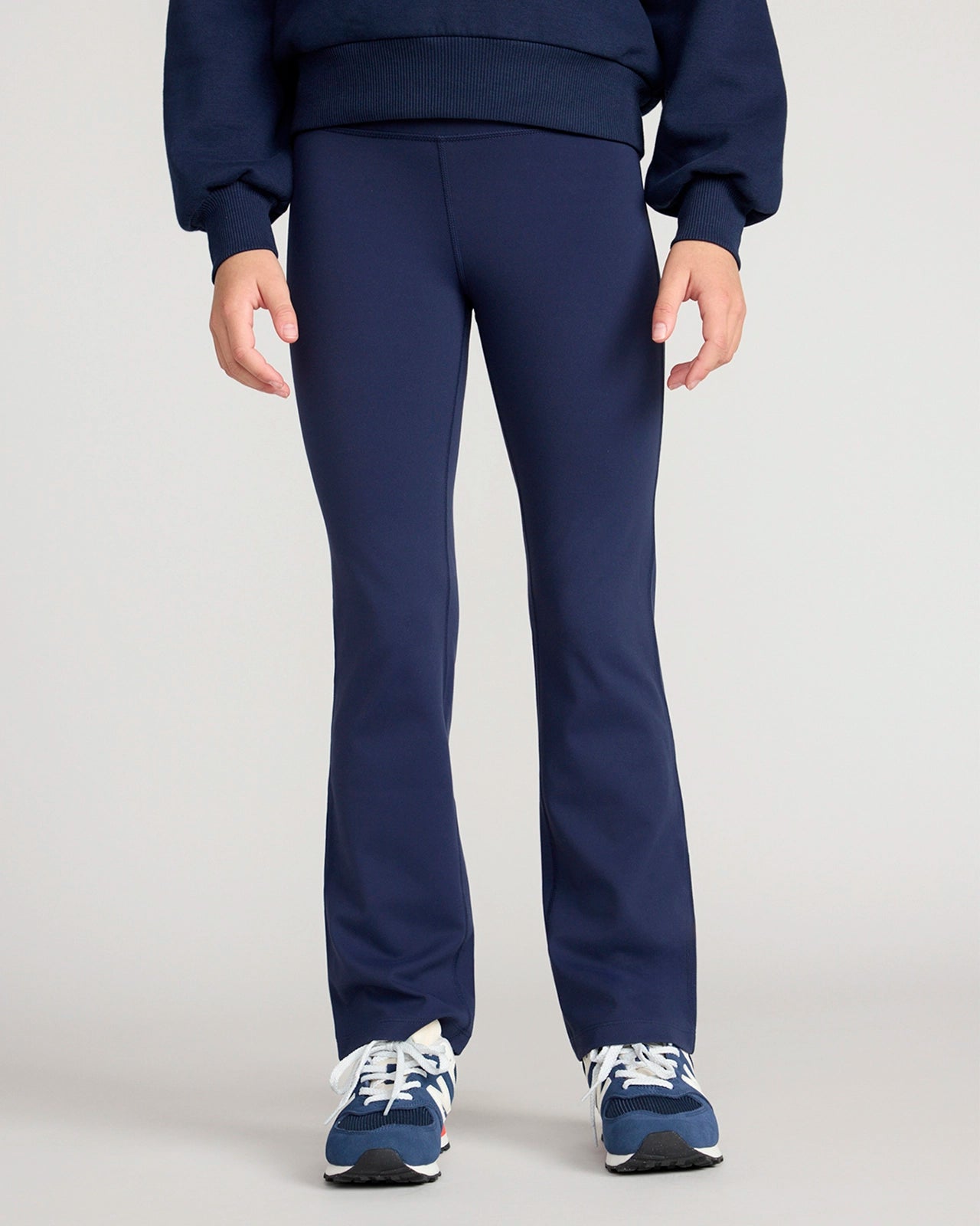 The Kids' Active Buttery-Soft GRS Certified Recycled Nylon Flare Pant - Navy