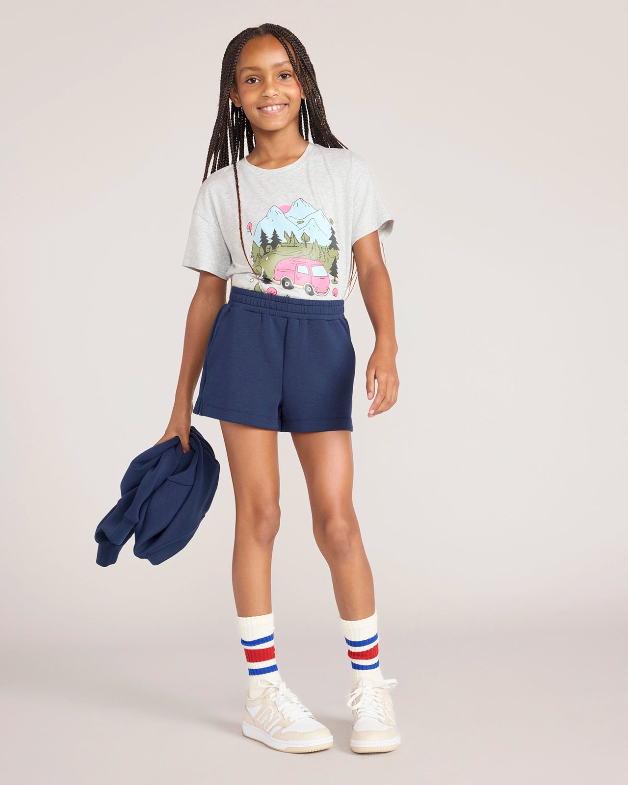 The Soft Luxe Short - Navy Blazer