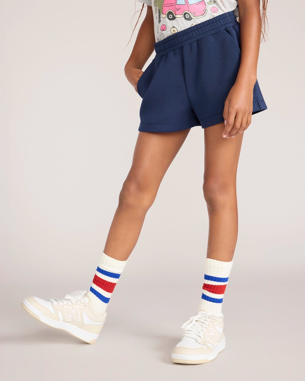 The Soft Luxe Short - Navy Blazer