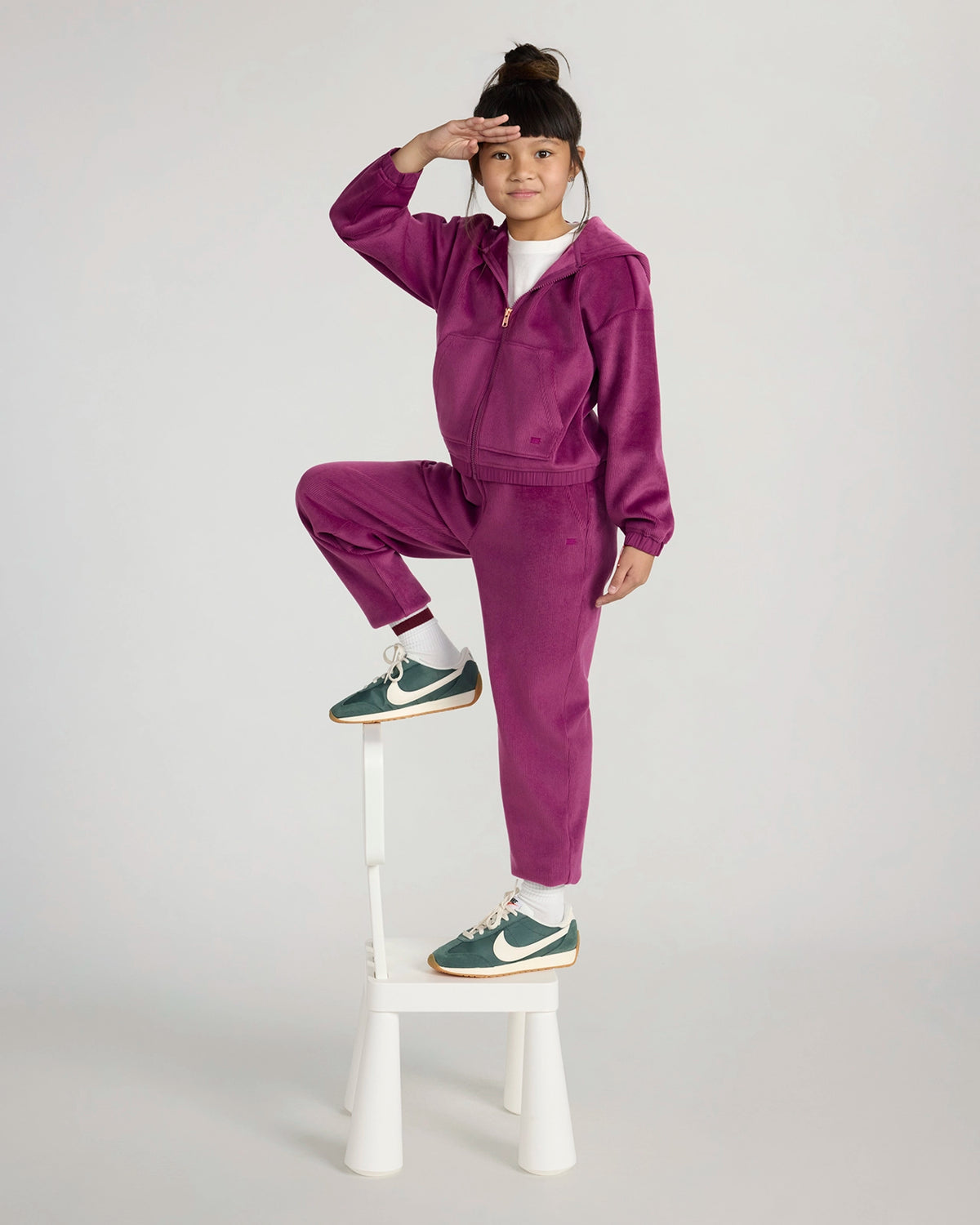 The Soft Luxe Girls’ Cozy Corduroy Jogger - Deep Pink