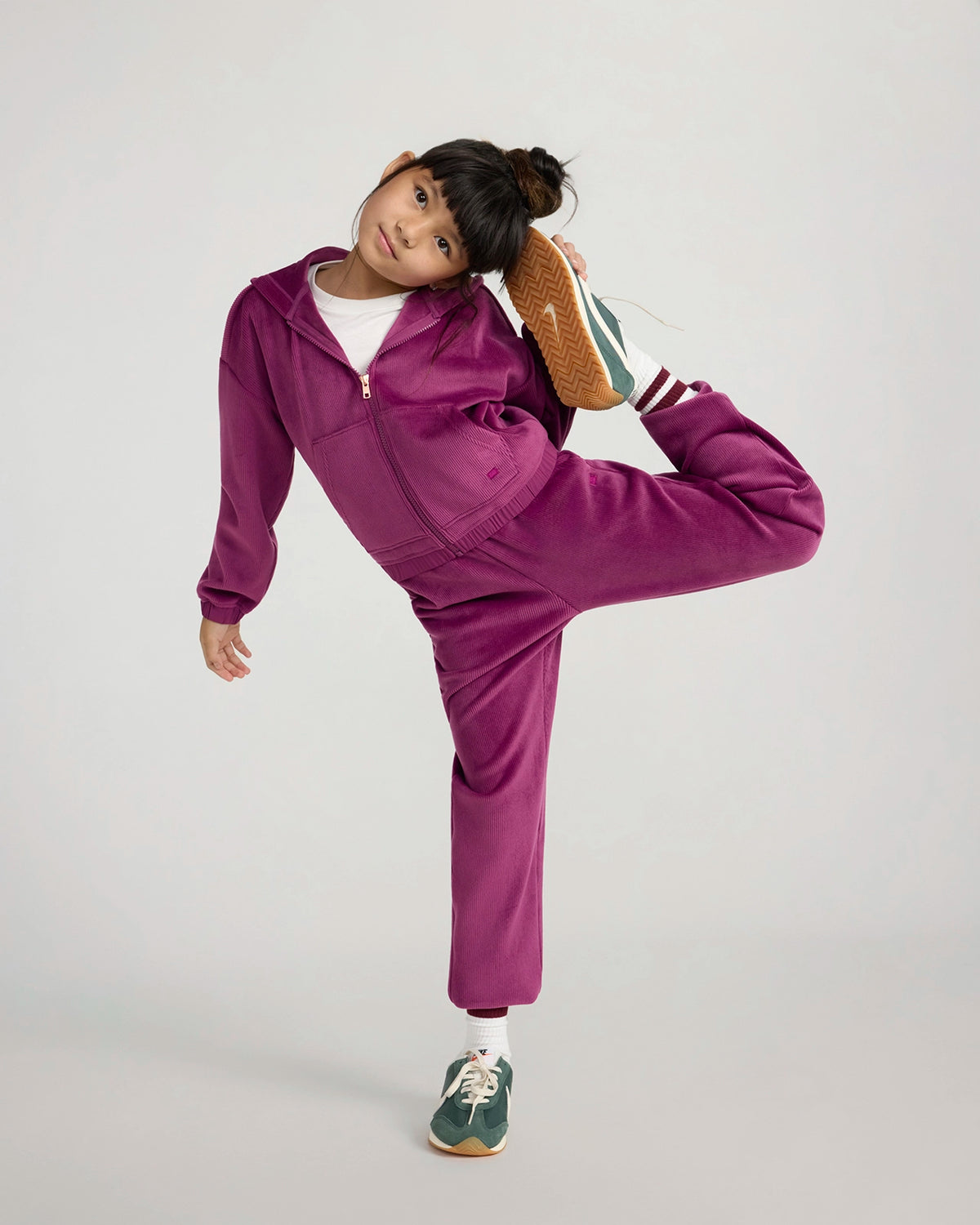 The Soft Luxe Girls’ Cozy Corduroy Jogger - Deep Pink
