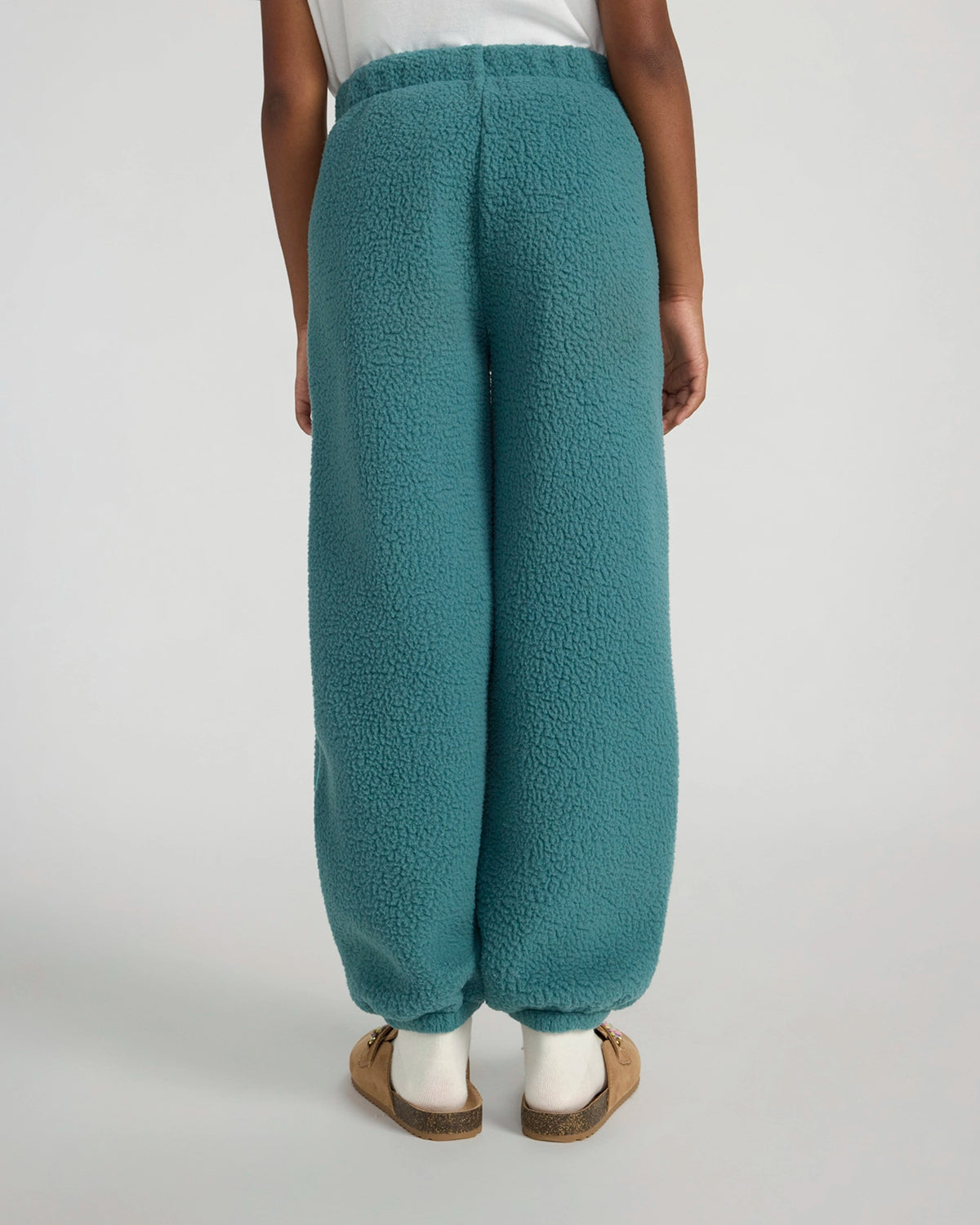 The Soft Luxe Berber Piping Jogger - Verdigris Green