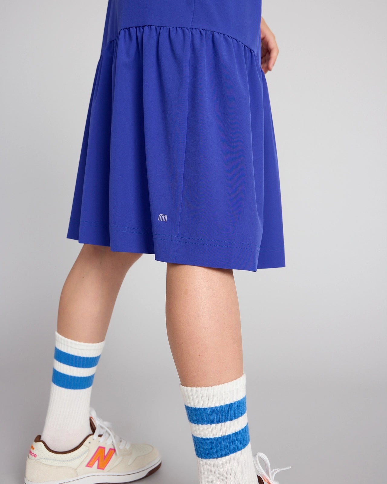 The Girls' Soft Luxe GRS Certified Recycled Poly 3-Tier Dress - Blue