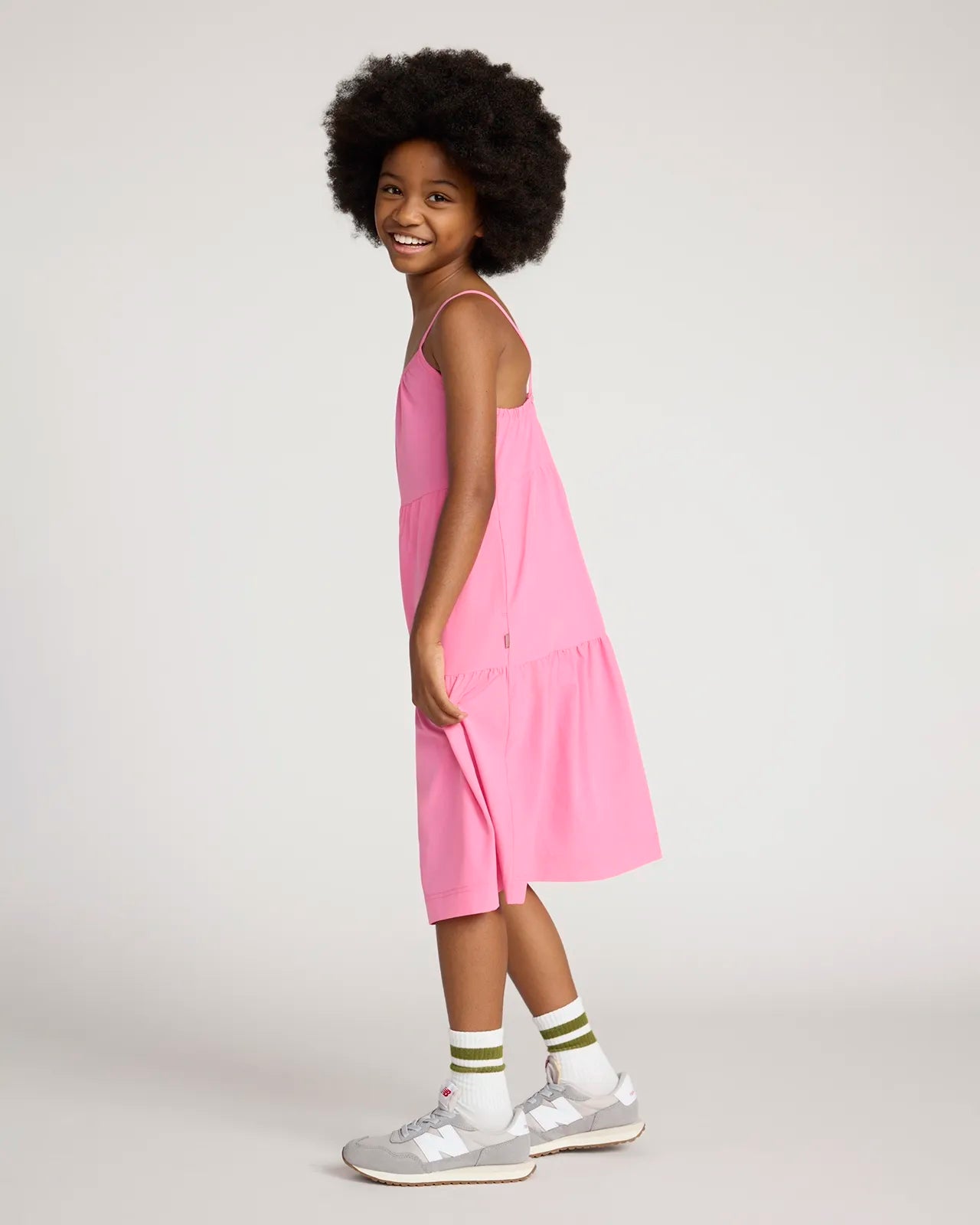 Girl's Three Tier Dress - Pink
