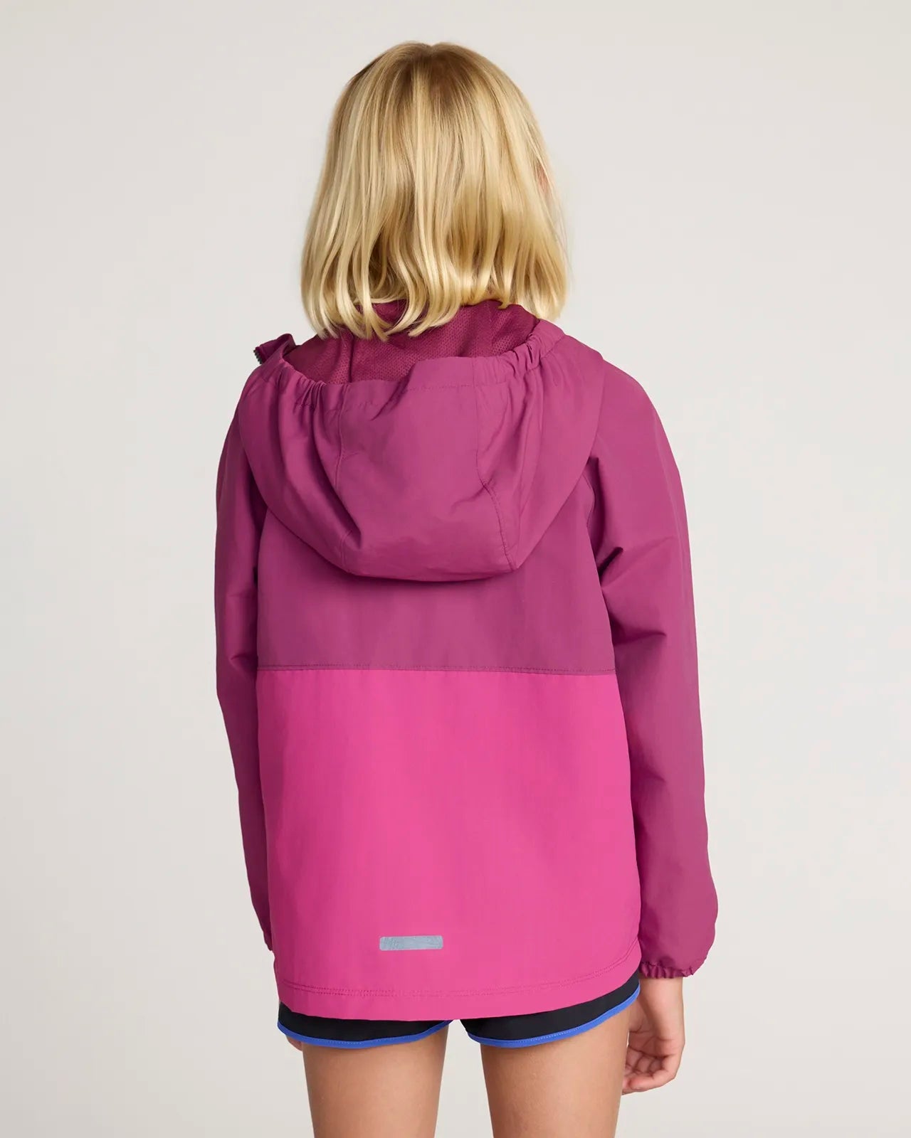 Unisex Kid’s Color Block Rain Jacket - Pink/Pink