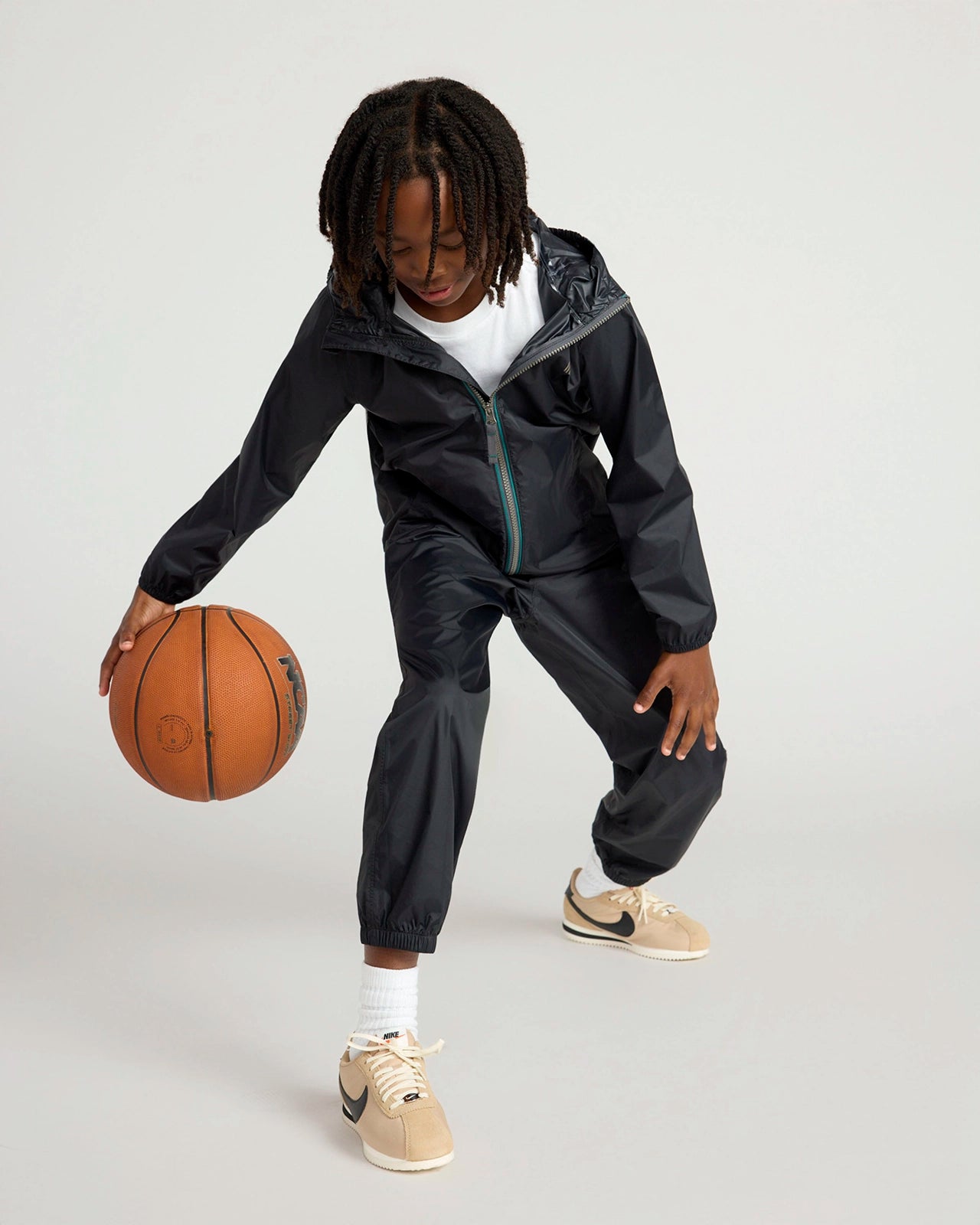 The Kids' Packable GRS Certified Recycled Nylon Splash Rain Jacket - Black