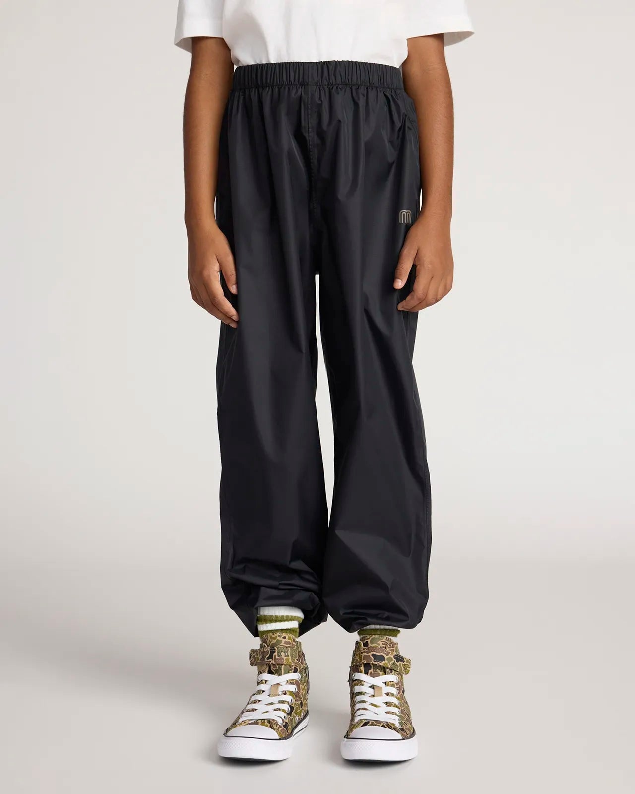 The Kids' Packable GRS Certified Recycled Nylon Splash Pant - Black