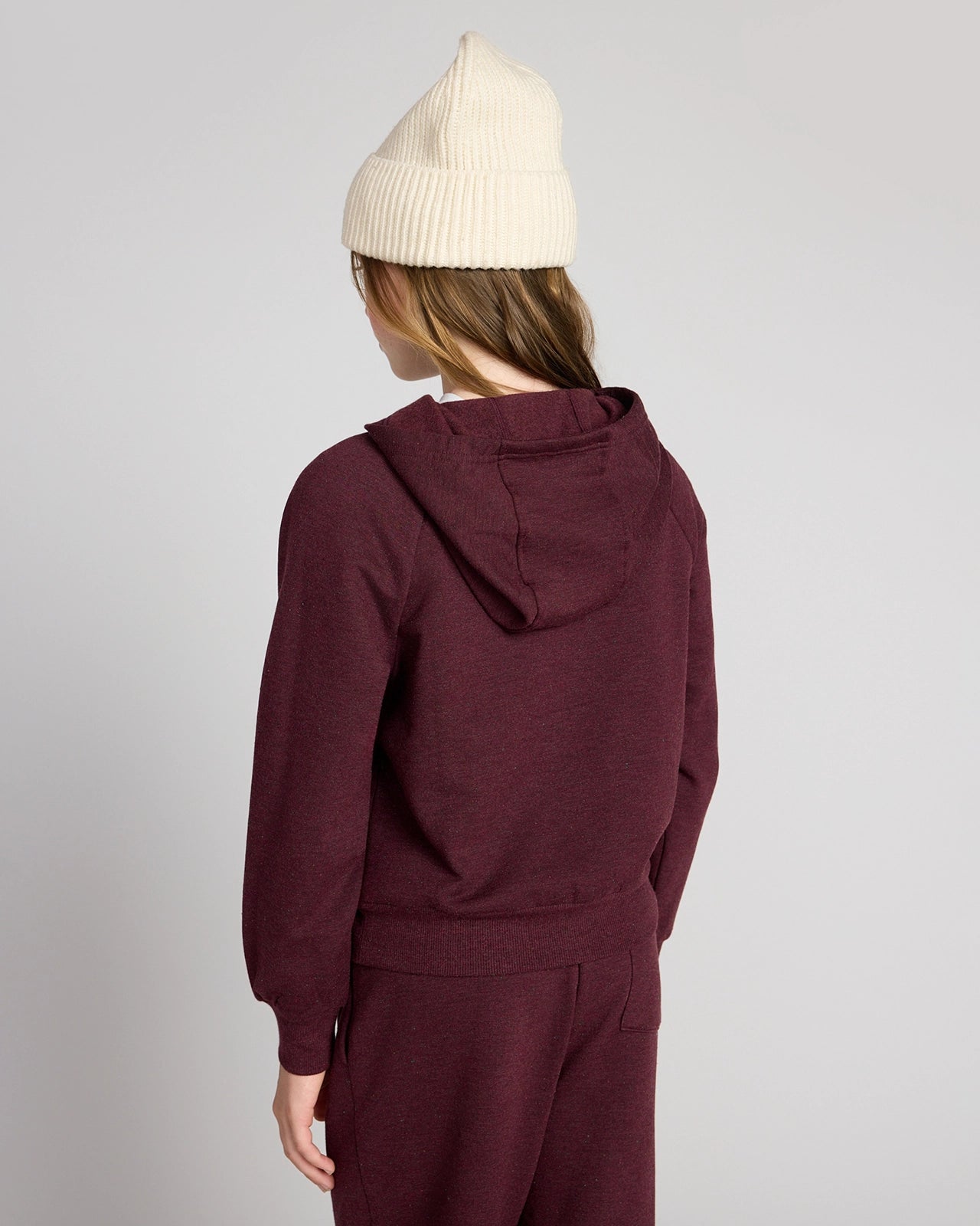 The Kids' Ecovero™ + GRS Certified Recycled Poly Candy Fleece Hoodie - Purple