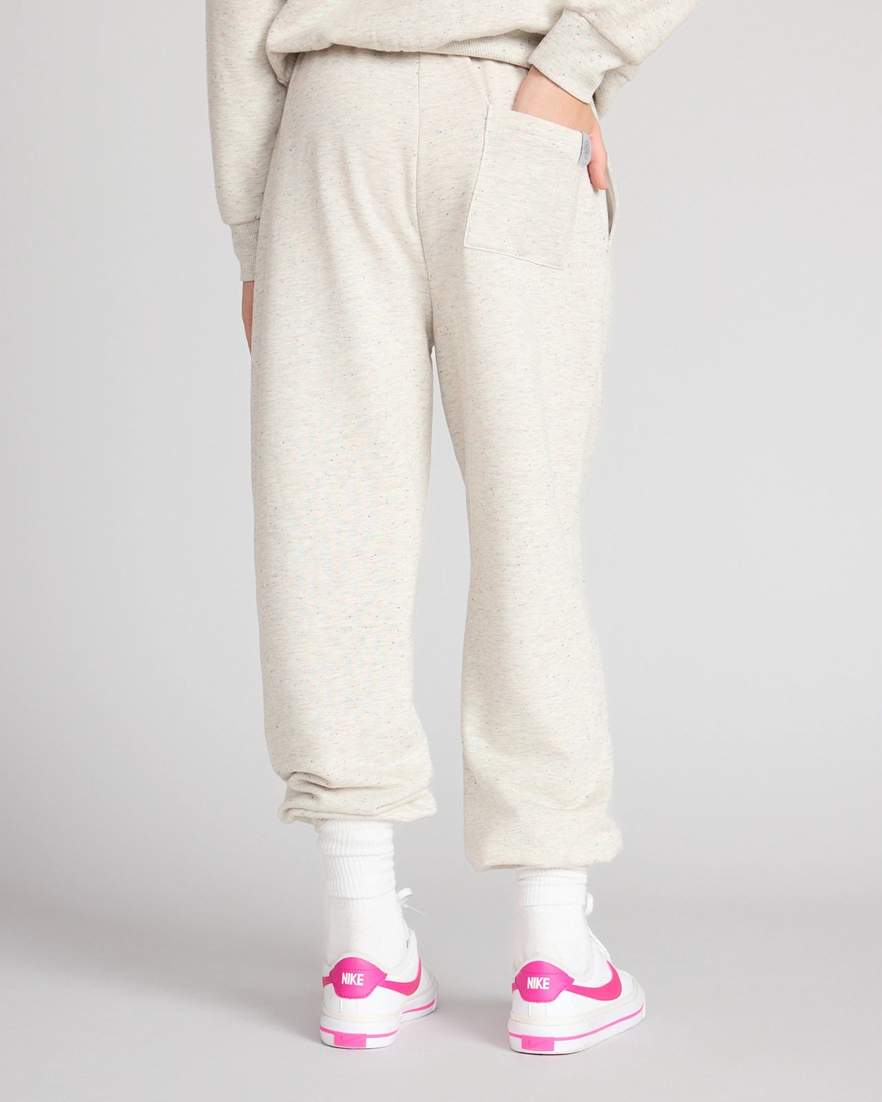 The Kids' Ecovero™ + GRS Certified Recycled Poly Candy Fleece Jogger - White