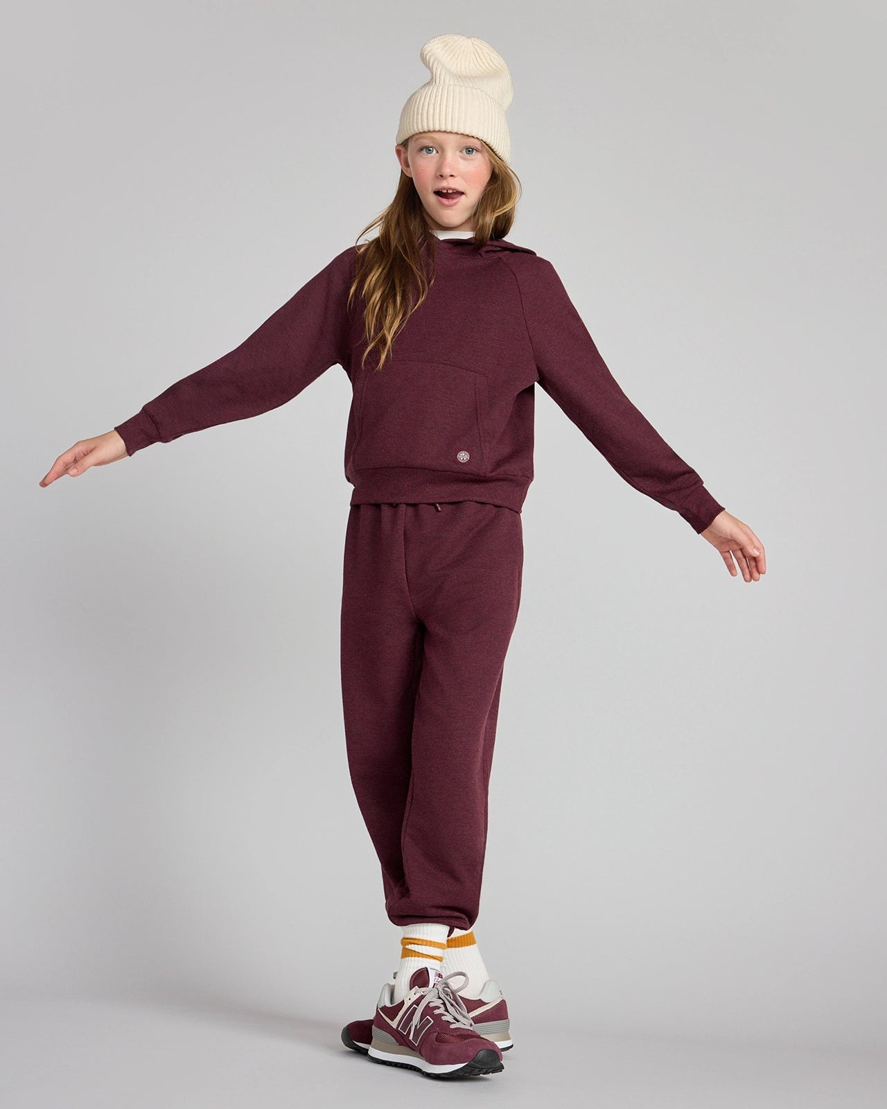 The Kids' Ecovero™ + GRS Certified Recycled Poly Candy Fleece Jogger - Purple