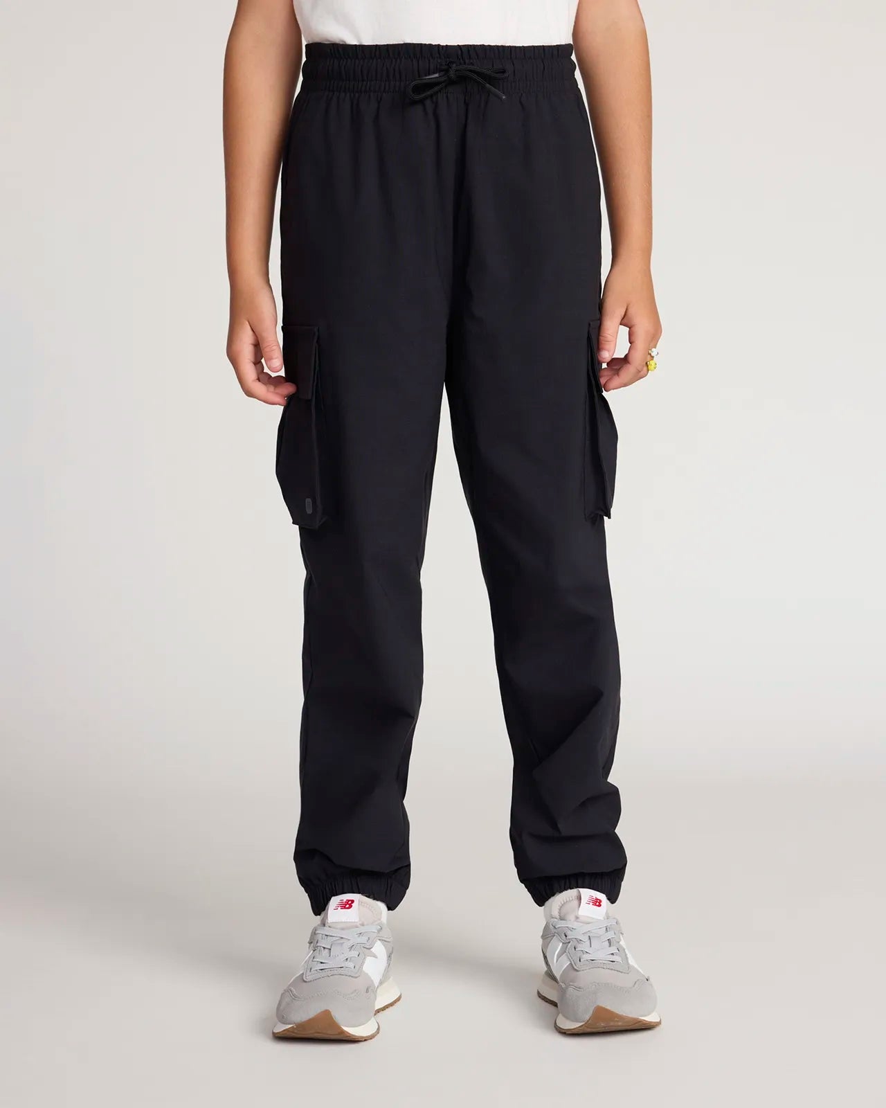 The Kids' Warm Stretch GRS Certified Recycled Nylon Cargo Pant - Black