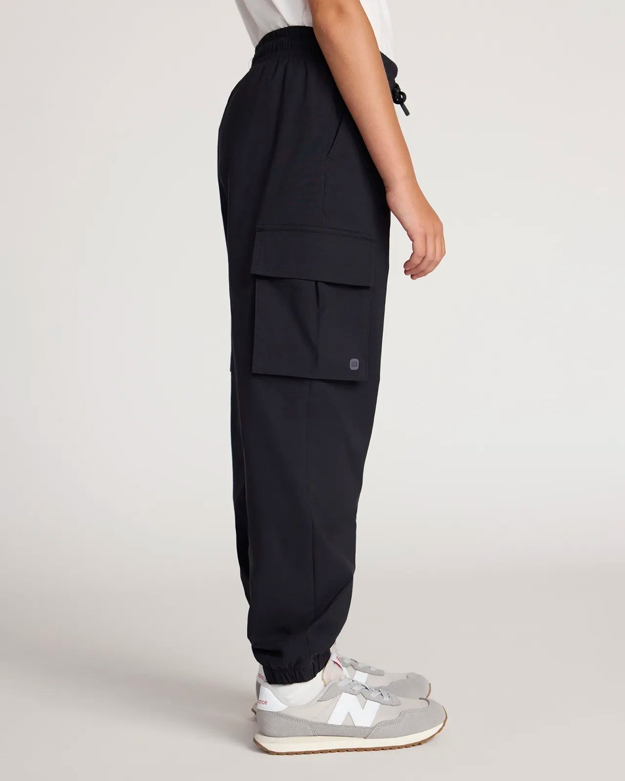 The Kids' Warm Stretch GRS Certified Recycled Nylon Cargo Pant - Black