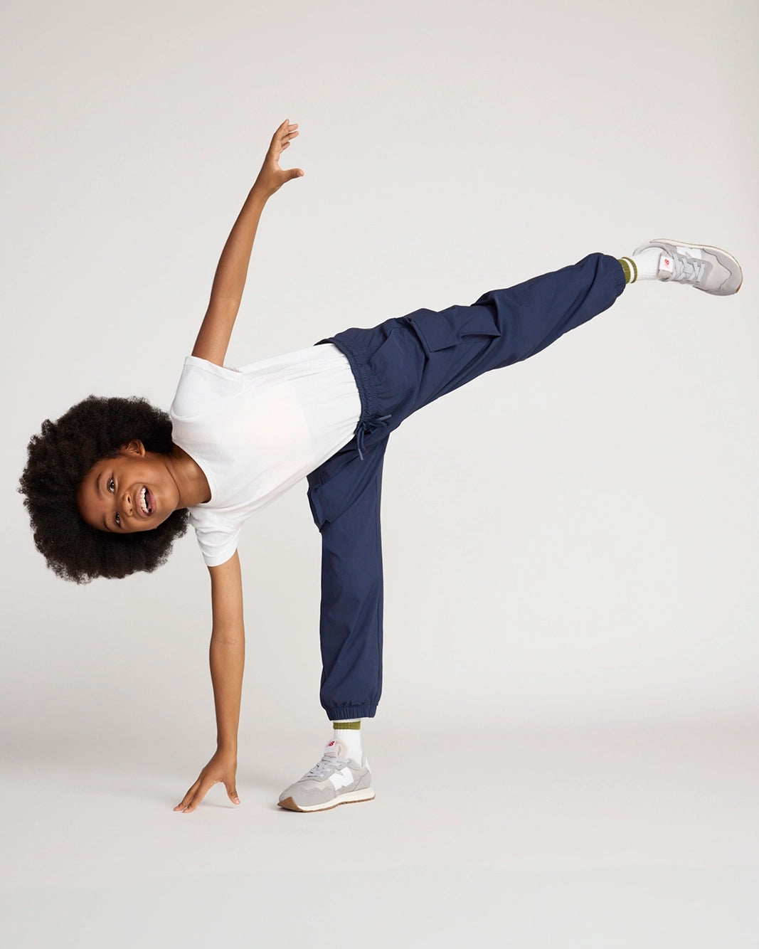 The Kids' Warm Stretch GRS Certified Recycled Nylon Cargo Pant - Navy