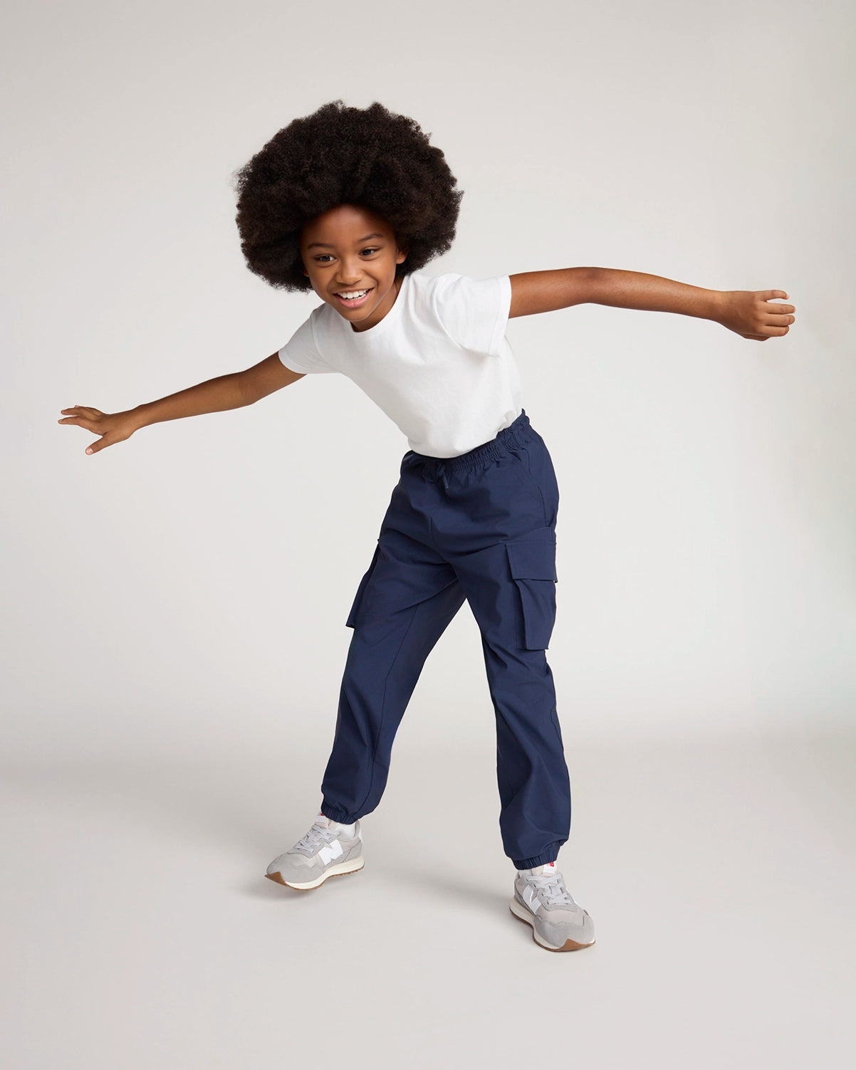The Kids' Warm Stretch GRS Certified Recycled Nylon Cargo Pant - Navy