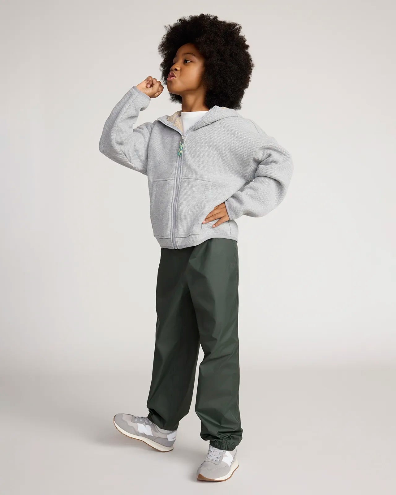 The Kids' Soft Luxe Organic Cotton + GRS Certified Recycled Polyester Jacket - Heather Grey