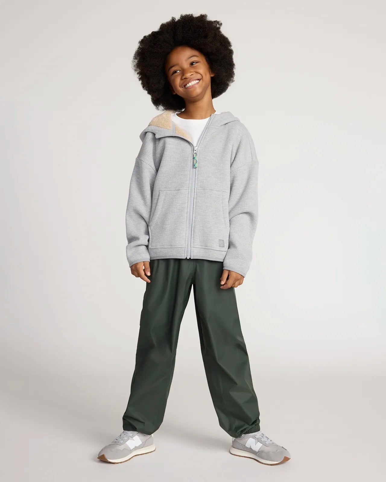 The Kids' Soft Luxe Organic Cotton + GRS Certified Recycled Polyester Jacket - Heather Grey