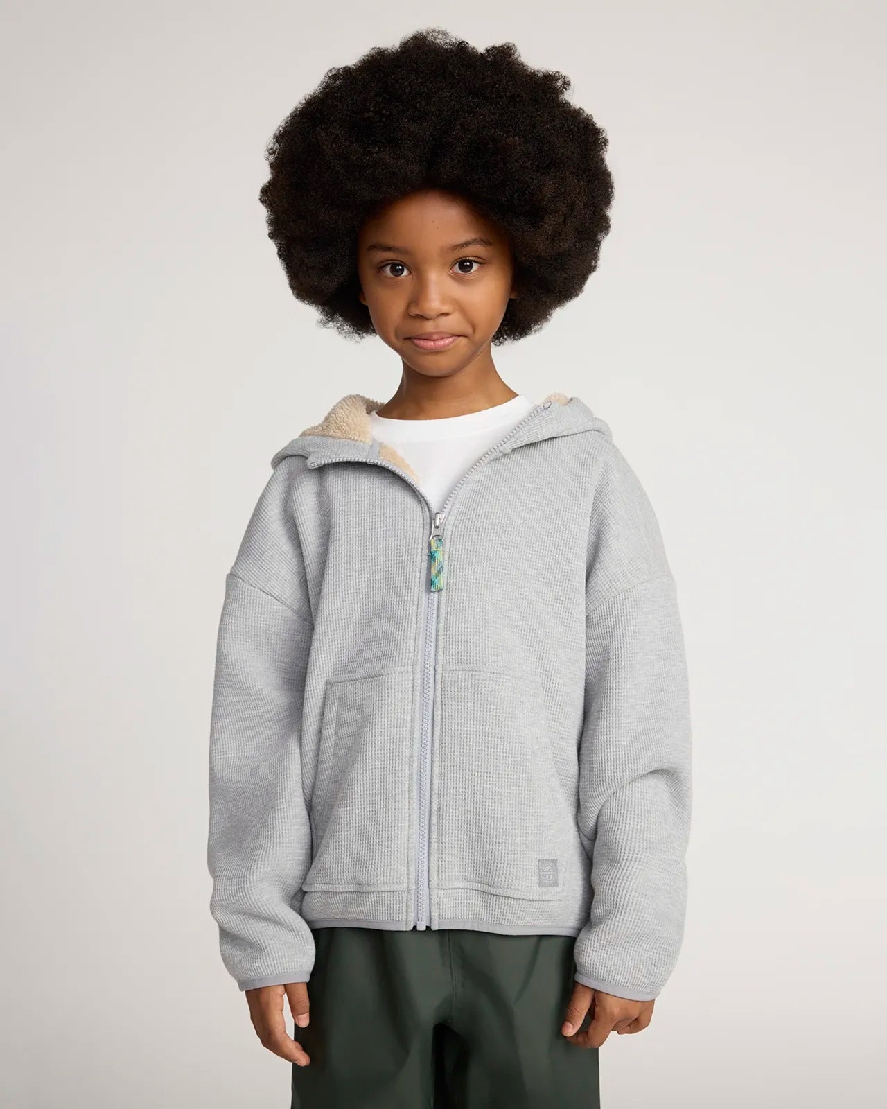 The Kids' Soft Luxe Organic Cotton + GRS Certified Recycled Polyester Jacket - Heather Grey