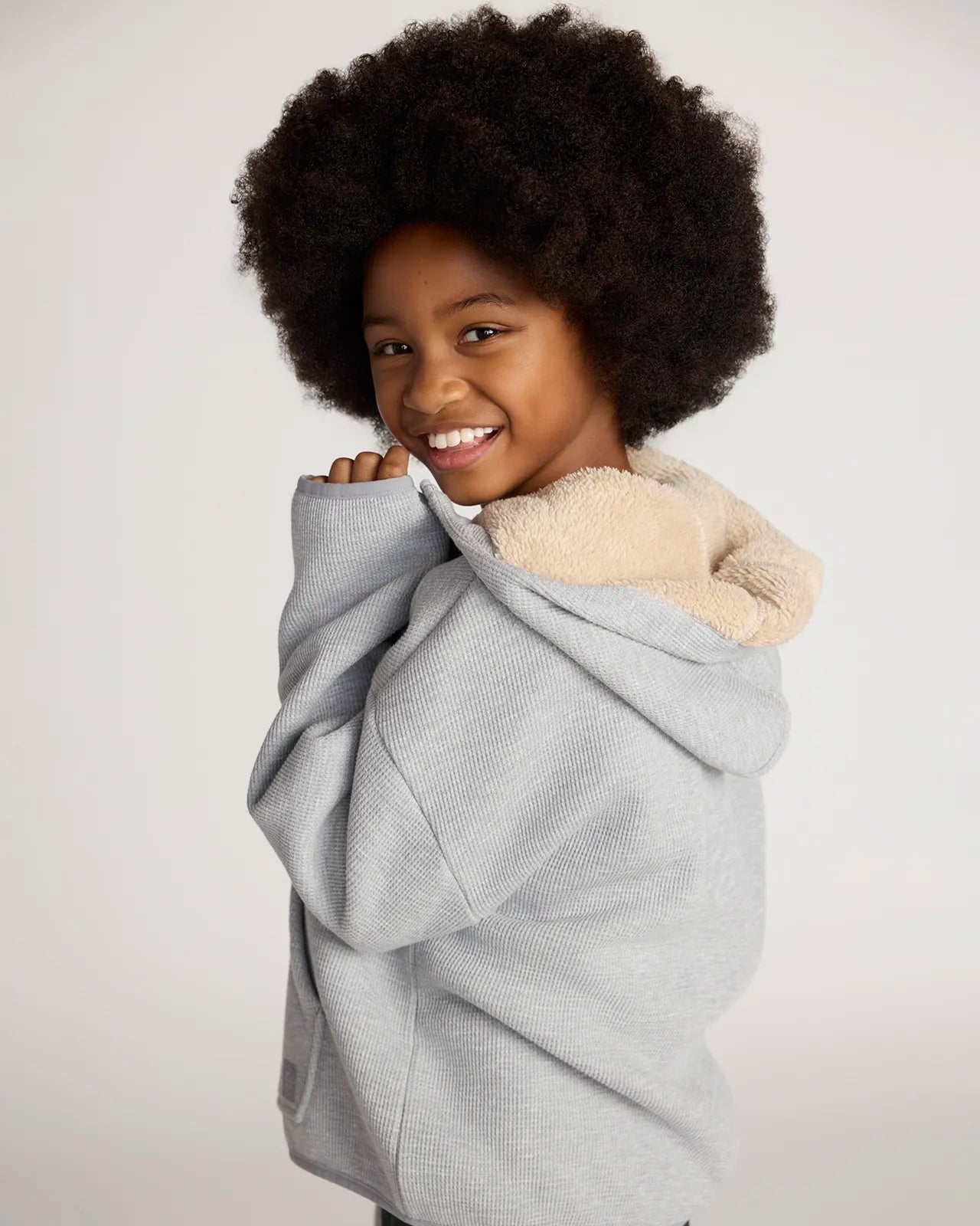 The Kids' Soft Luxe Organic Cotton + GRS Certified Recycled Polyester Jacket - Heather Grey