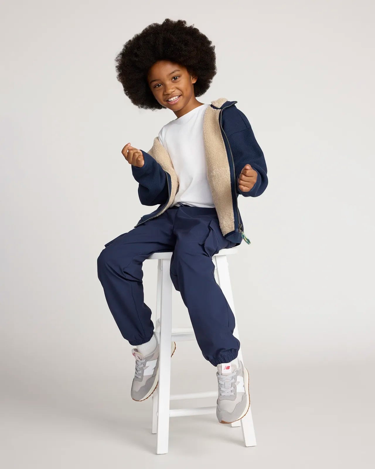 The Kids' Soft Luxe Organic Cotton + GRS Certified Recycled Polyester Jacket - Navy