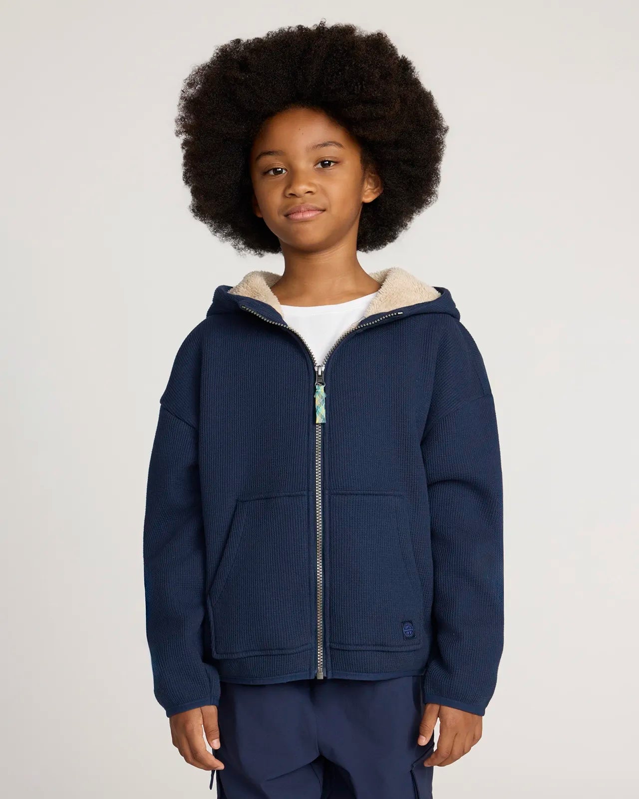The Kids' Soft Luxe Organic Cotton + GRS Certified Recycled Polyester Jacket - Navy