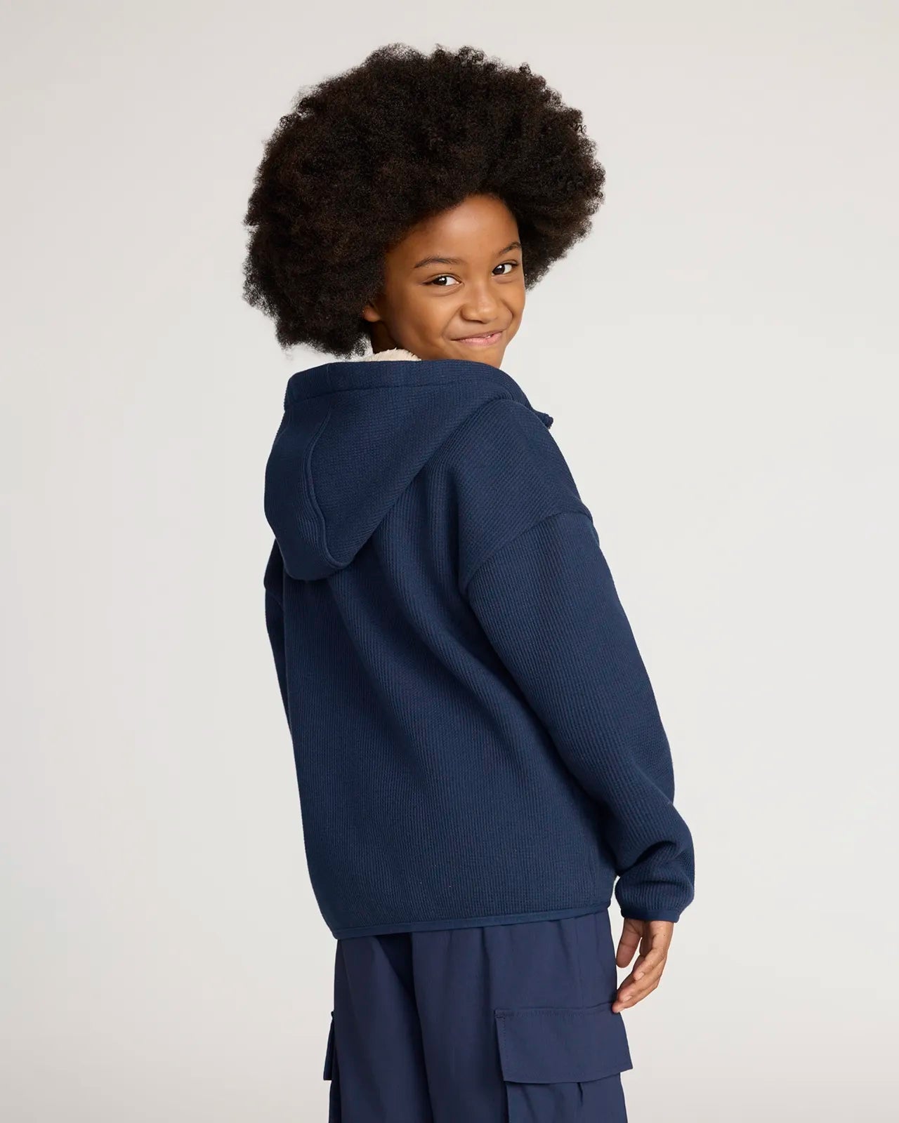 The Kids' Soft Luxe Organic Cotton + GRS Certified Recycled Polyester Jacket - Navy