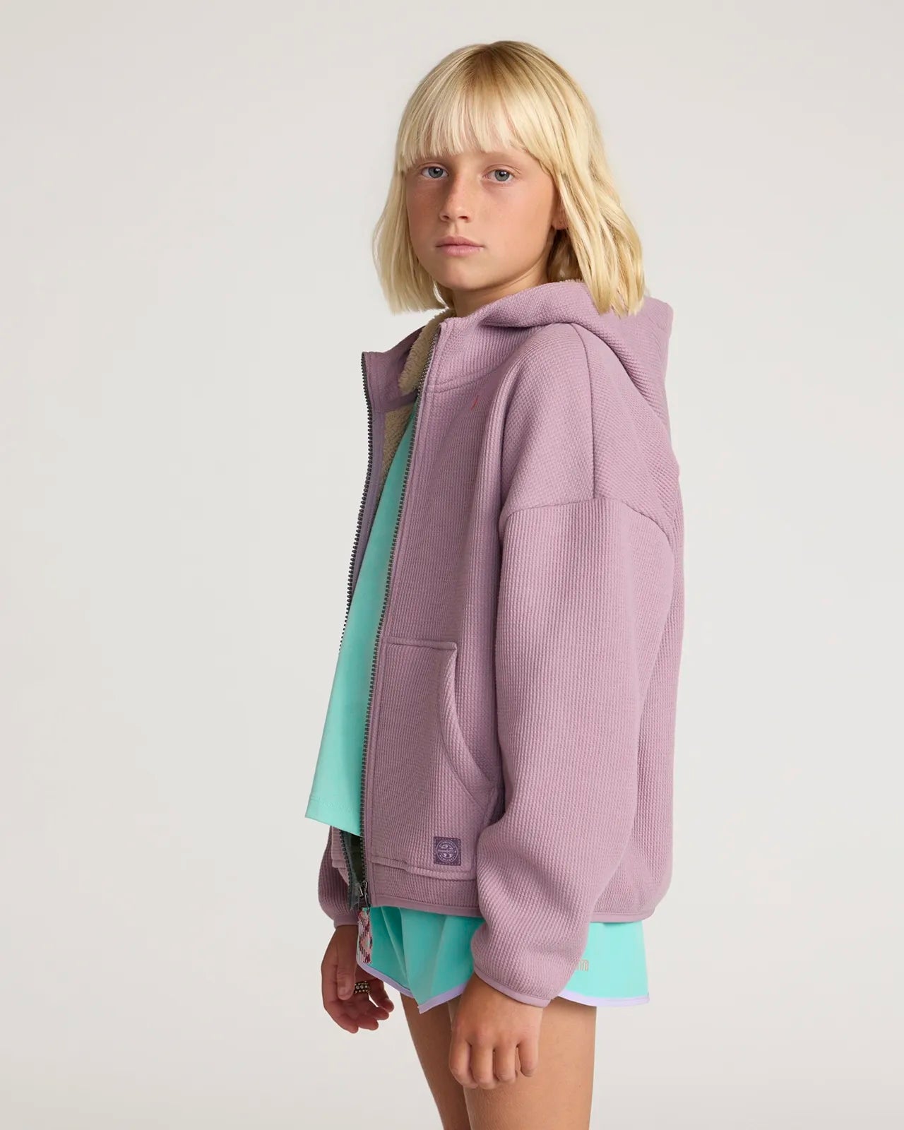 The Kids' Soft Luxe Organic Cotton + GRS Certified Recycled Polyester Jacket - Elderberry