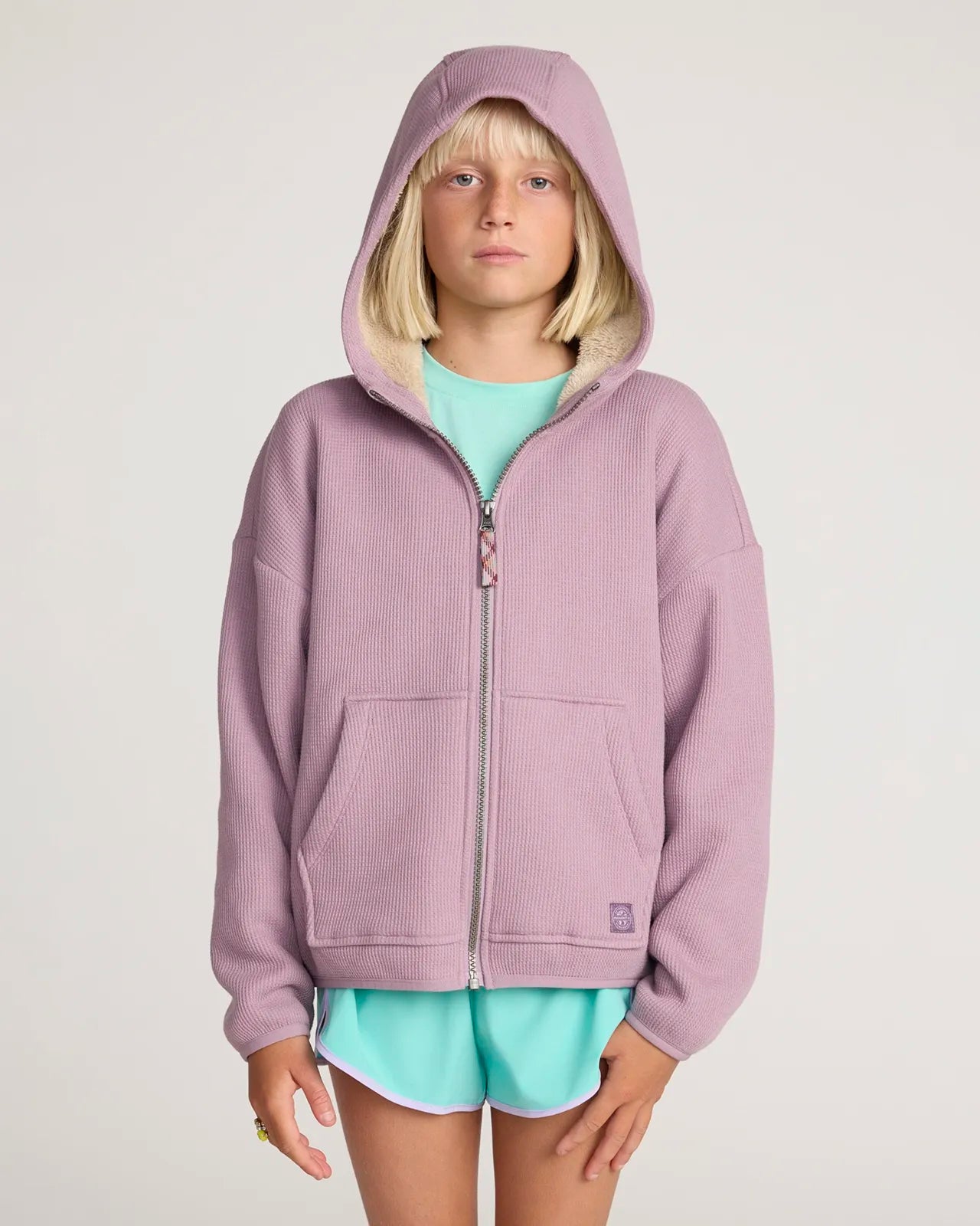 The Kids' Soft Luxe Organic Cotton + GRS Certified Recycled Polyester Jacket - Elderberry