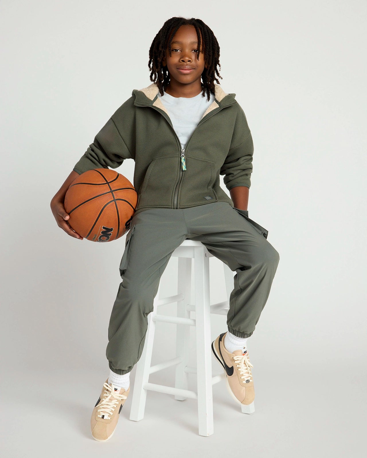 The Kids' Soft Luxe Organic Cotton + GRS Certified Recycled Poly Jacket - Kambaba Green