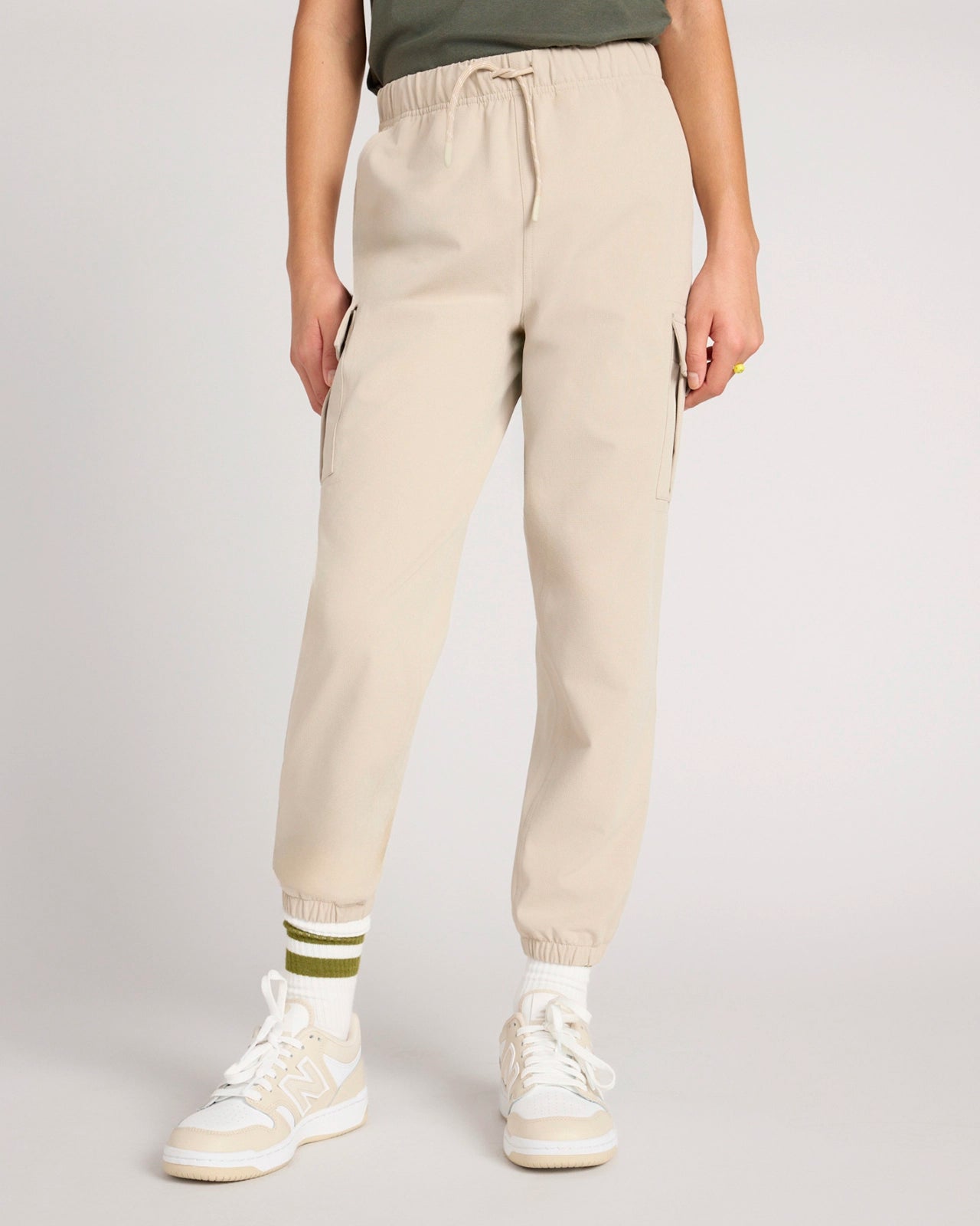 The Kids' GRS Certified Recycled Poly Everyday Cargo Pant - Humus Beige